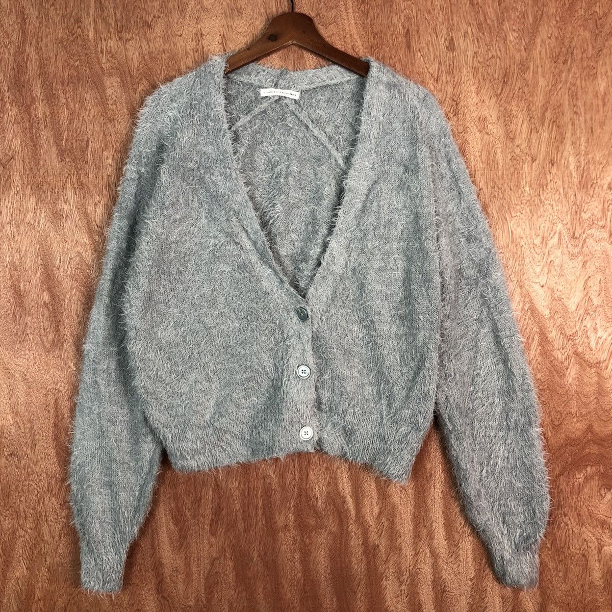 Japanese Brand DL Hyphen World Gallery cardigan shaggy Knitwear #c372 Size M / US 6-8 / IT 42-44 - 3 Thumbnail