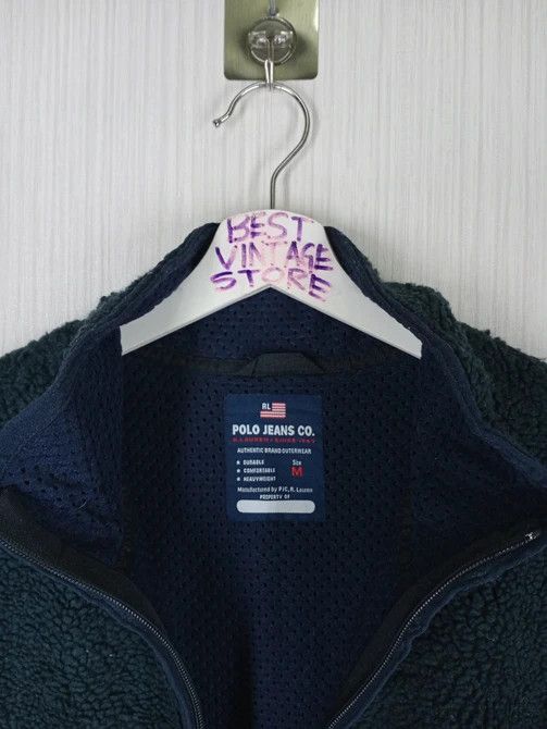 Lauren Ralph Lauren Vintage Polo Jeans Co. Half Zipper Sherpa Fleece Size US L / EU 52-54 / 3 - 8 Thumbnail