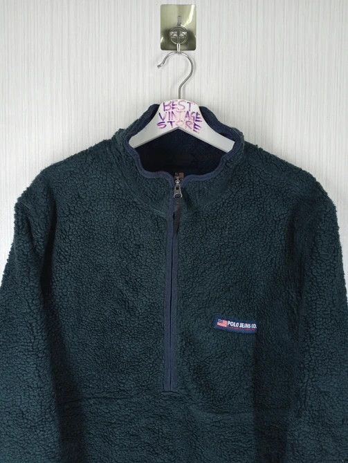 Lauren Ralph Lauren Vintage Polo Jeans Co. Half Zipper Sherpa Fleece Size US L / EU 52-54 / 3 - 5 Thumbnail