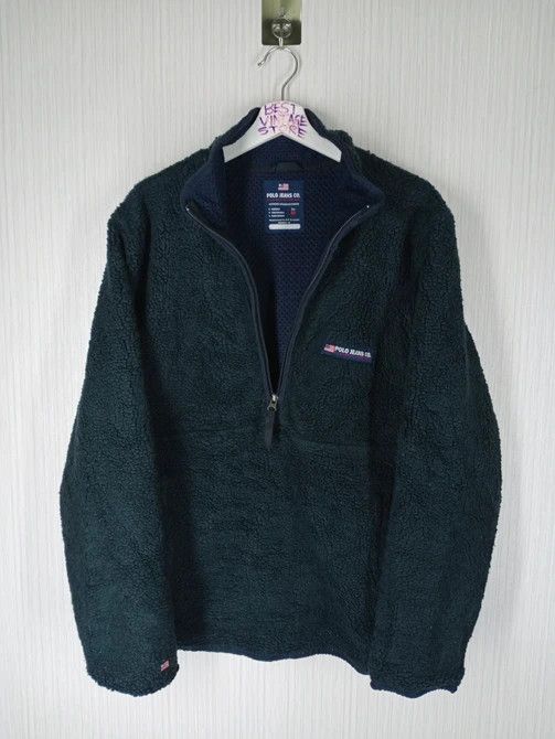 Lauren Ralph Lauren Vintage Polo Jeans Co. Half Zipper Sherpa Fleece Size US L / EU 52-54 / 3 - 3 Thumbnail
