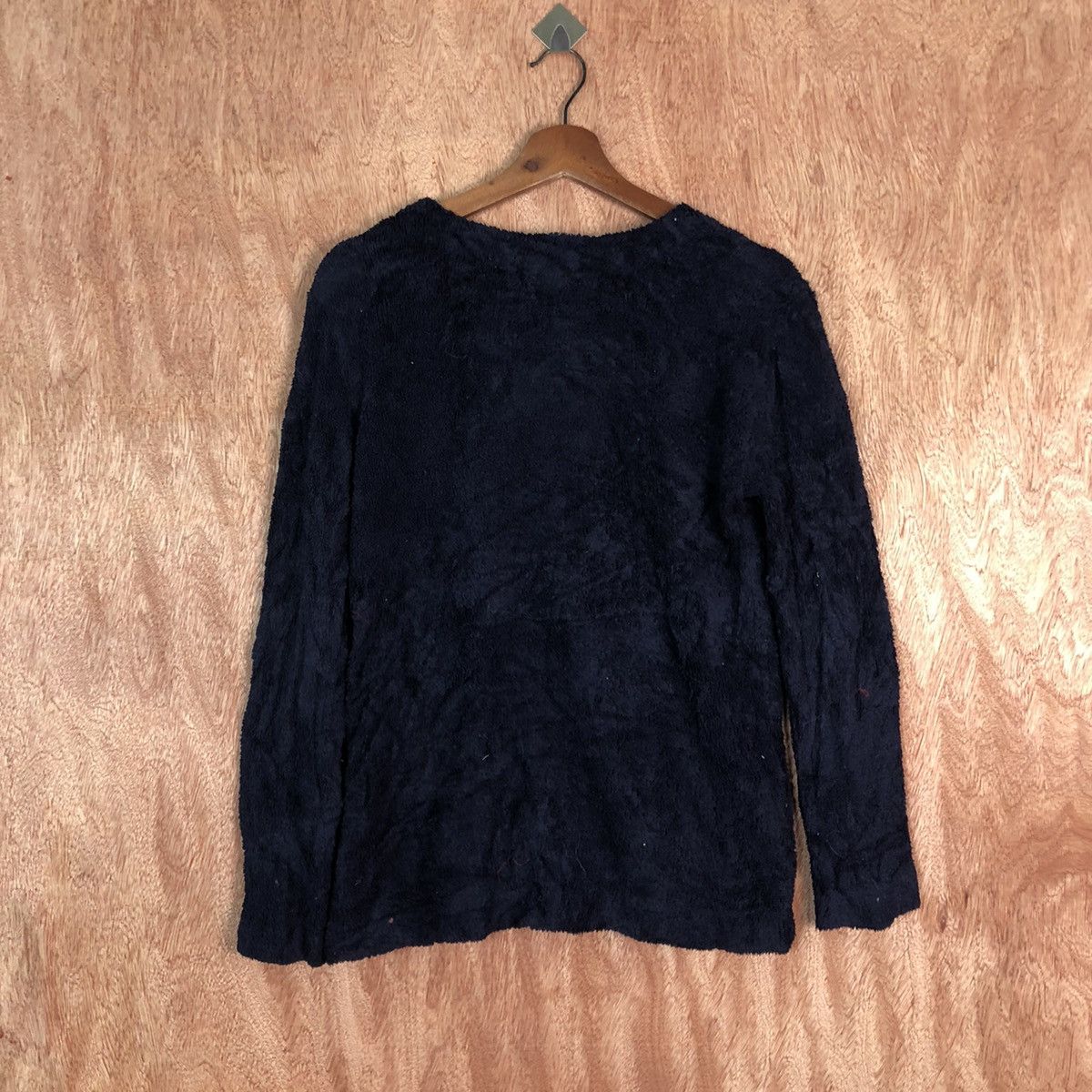 Japanese Brand DL Clef De Sol Dark Blue mohair Cardigan knitwear #c317 Size M / US 6-8 / IT 42-44 - 10 Thumbnail