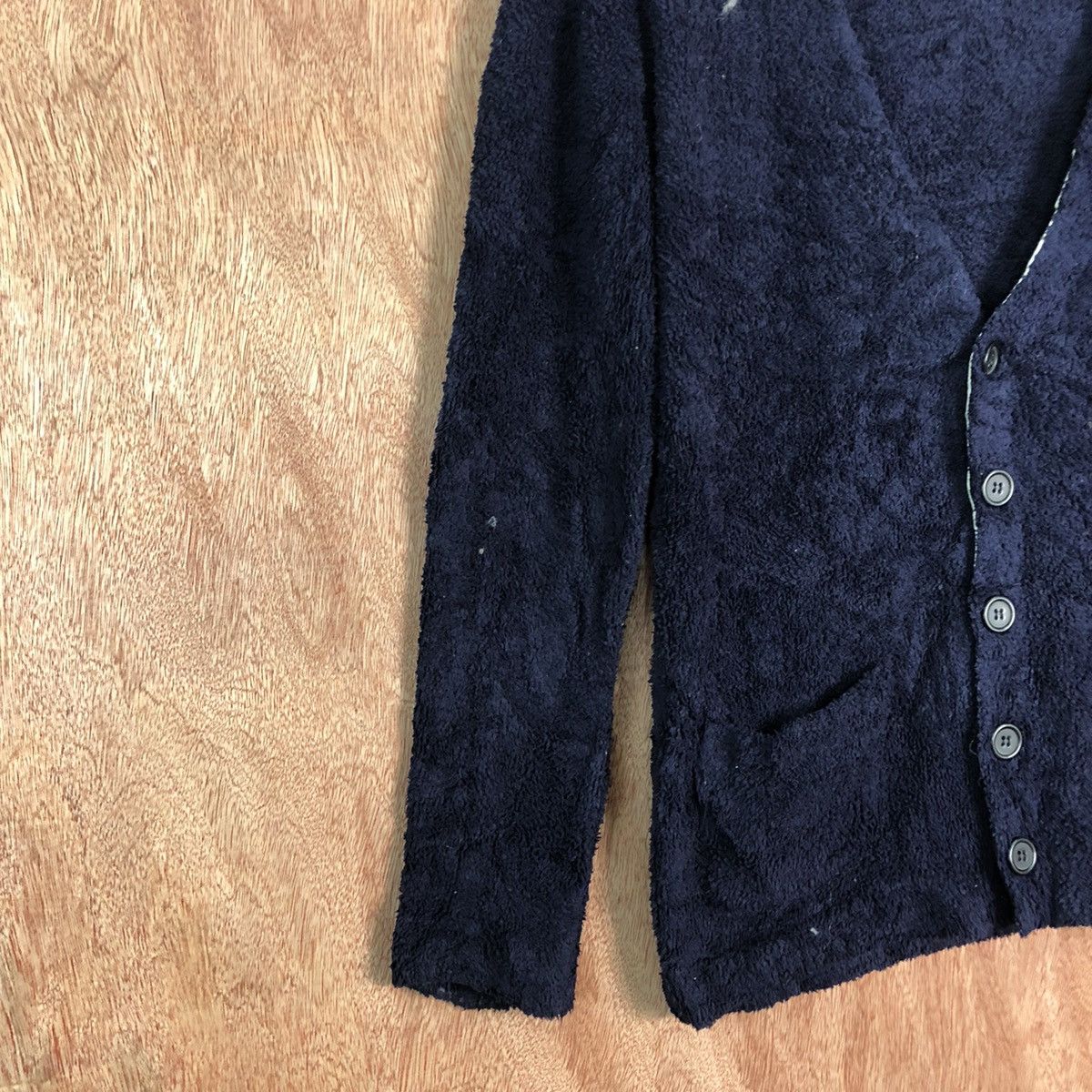 Japanese Brand DL Clef De Sol Dark Blue mohair Cardigan knitwear #c317 Size M / US 6-8 / IT 42-44 - 6 Thumbnail