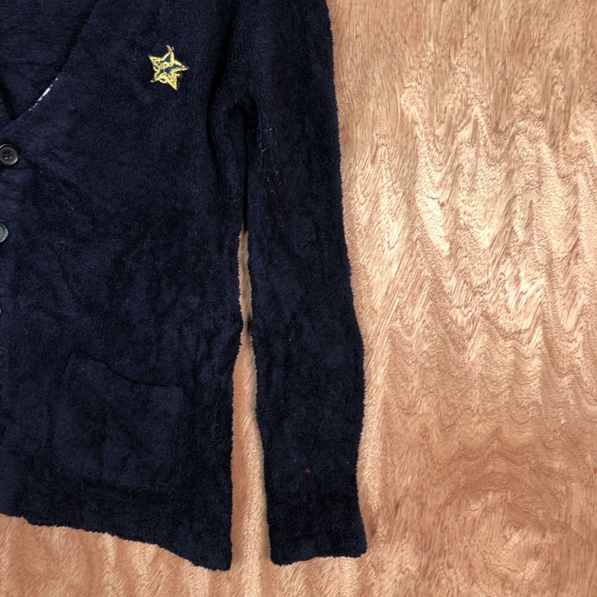 Japanese Brand DL Clef De Sol Dark Blue mohair Cardigan knitwear #c317 Size M / US 6-8 / IT 42-44 - 4 Thumbnail