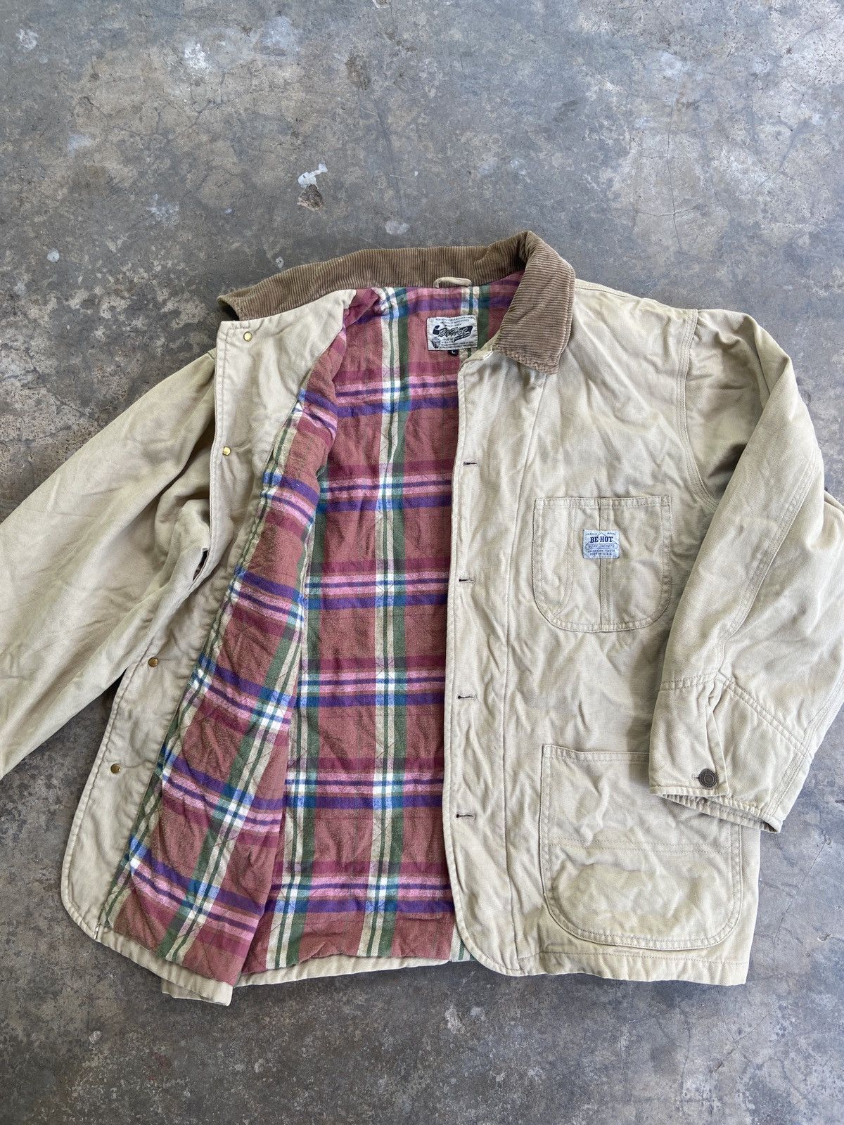 Vintage Vintage Be-Hot Button Up Chore Jacket Size US L / EU 52-54 / 3 - 5 Thumbnail