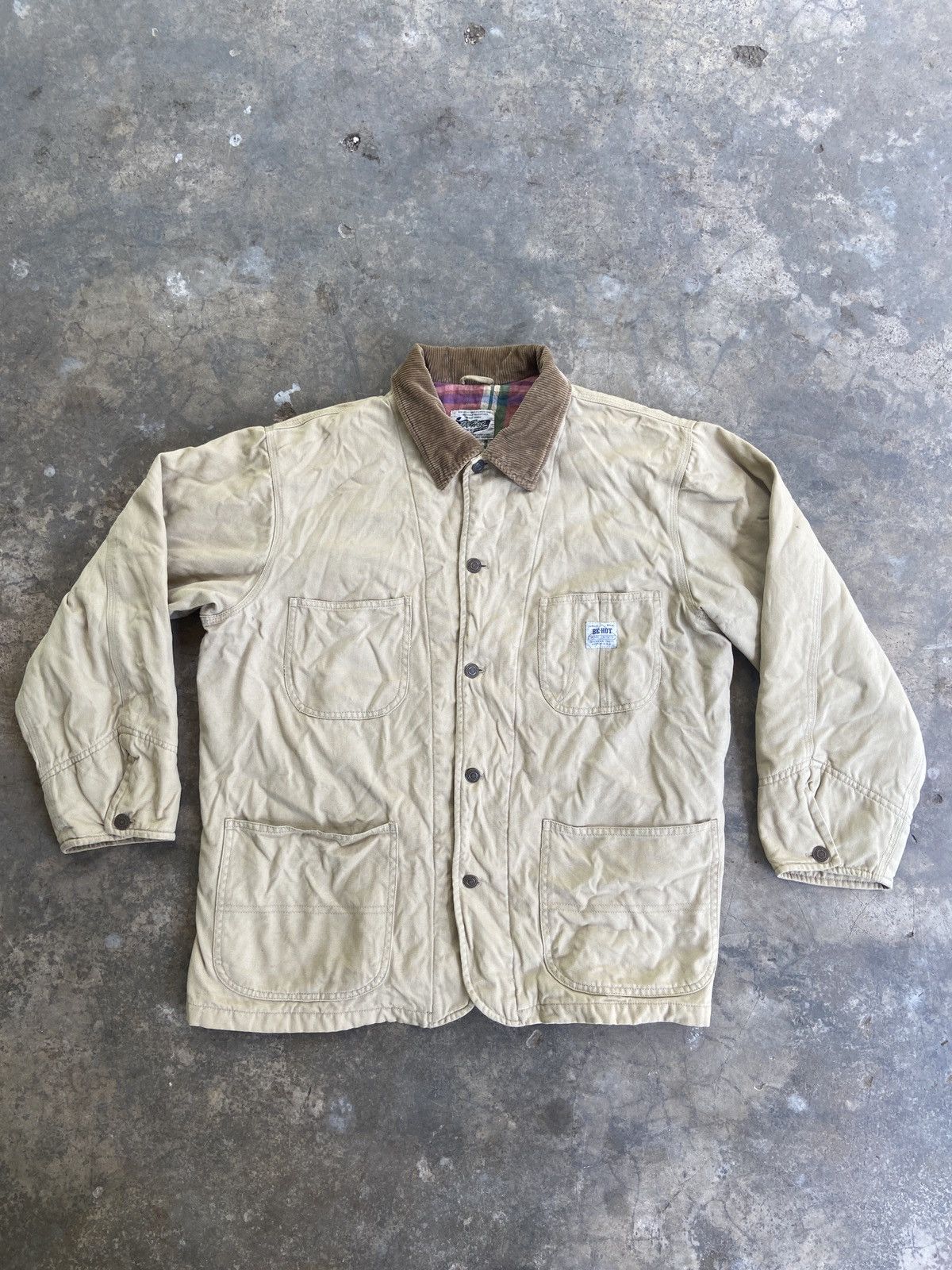 Vintage Vintage Be-Hot Button Up Chore Jacket Size US L / EU 52-54 / 3 - 1 Thumbnail