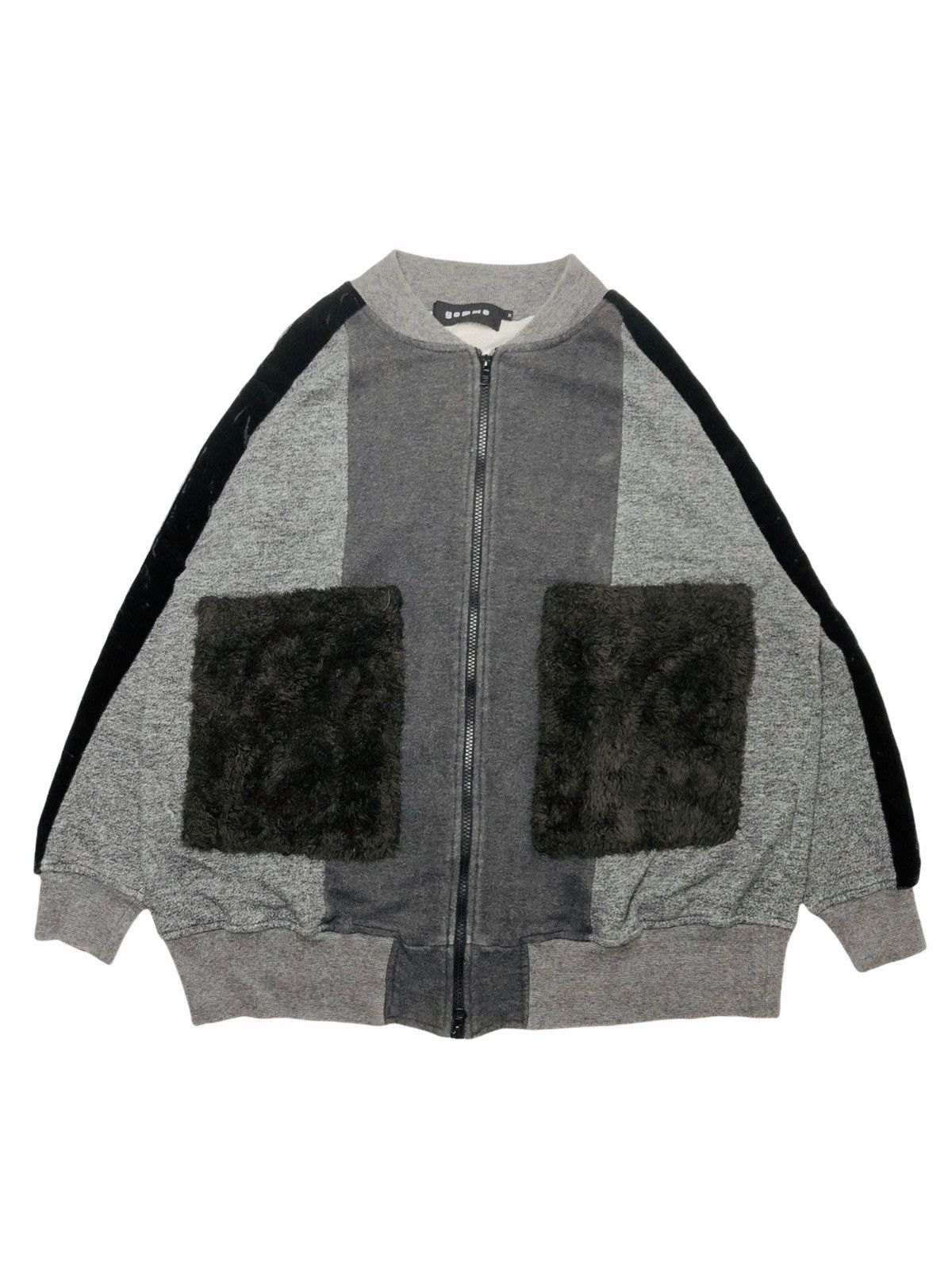 image of Gomme Homme Needgone1990S Gomme - Fur Pocket Zip Jacket in Grey, Men's (Size Medium)
