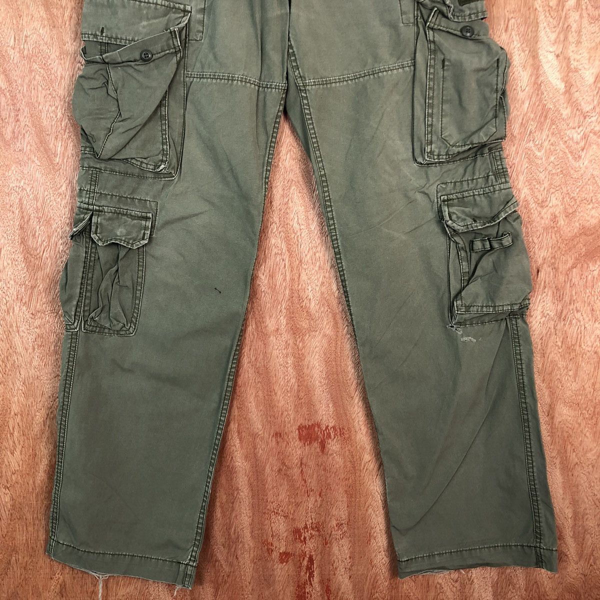 Alpha Industries DL Alpha Industries Green Multipocket Cargo Pant #c406 Size US 32 / EU 48 - 3 Thumbnail