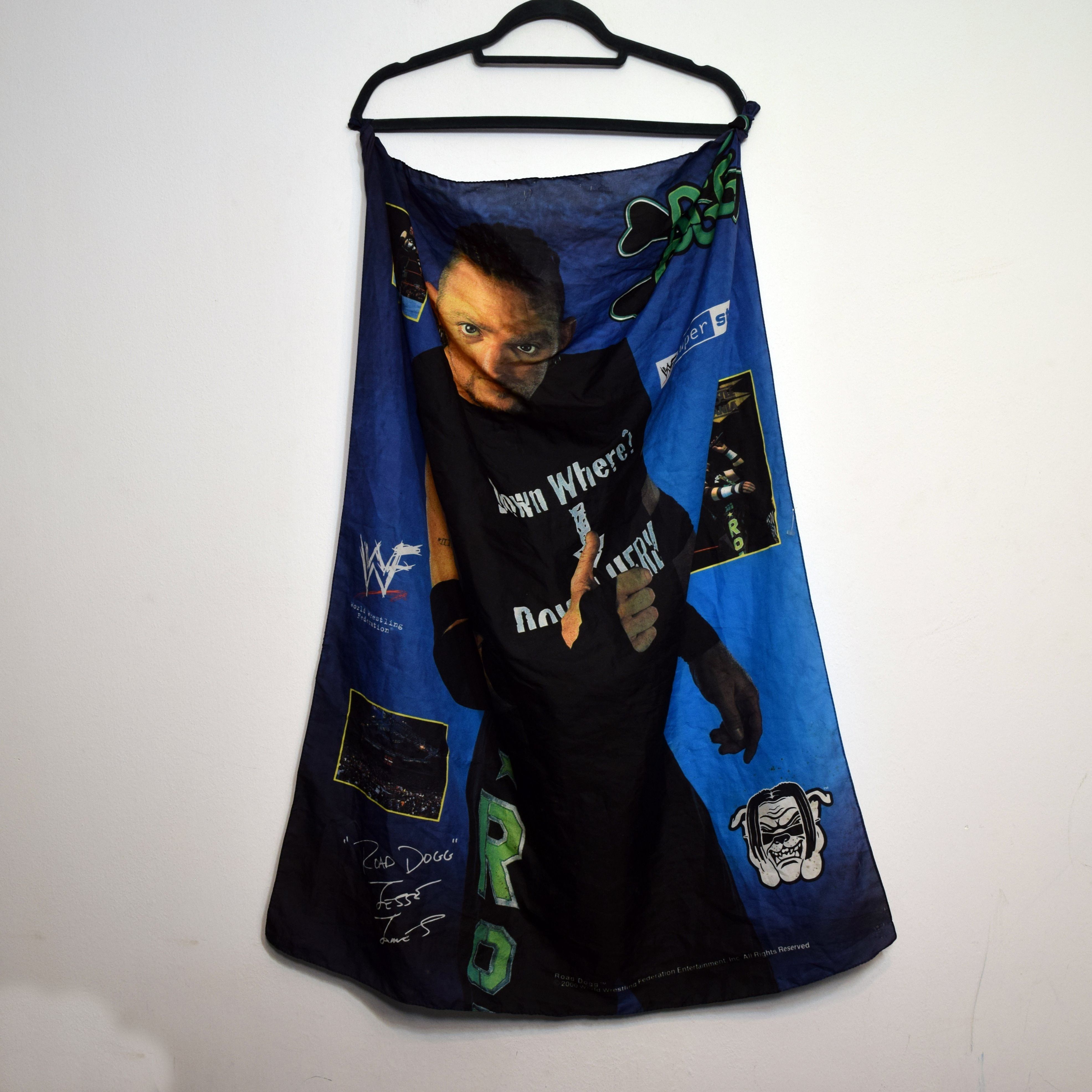 Vintage × WWE × WWF 2000 WWE WWF Wrestling Vintage 2000 Big Flag y2k Size ONE SIZE - 1 Thumbnail