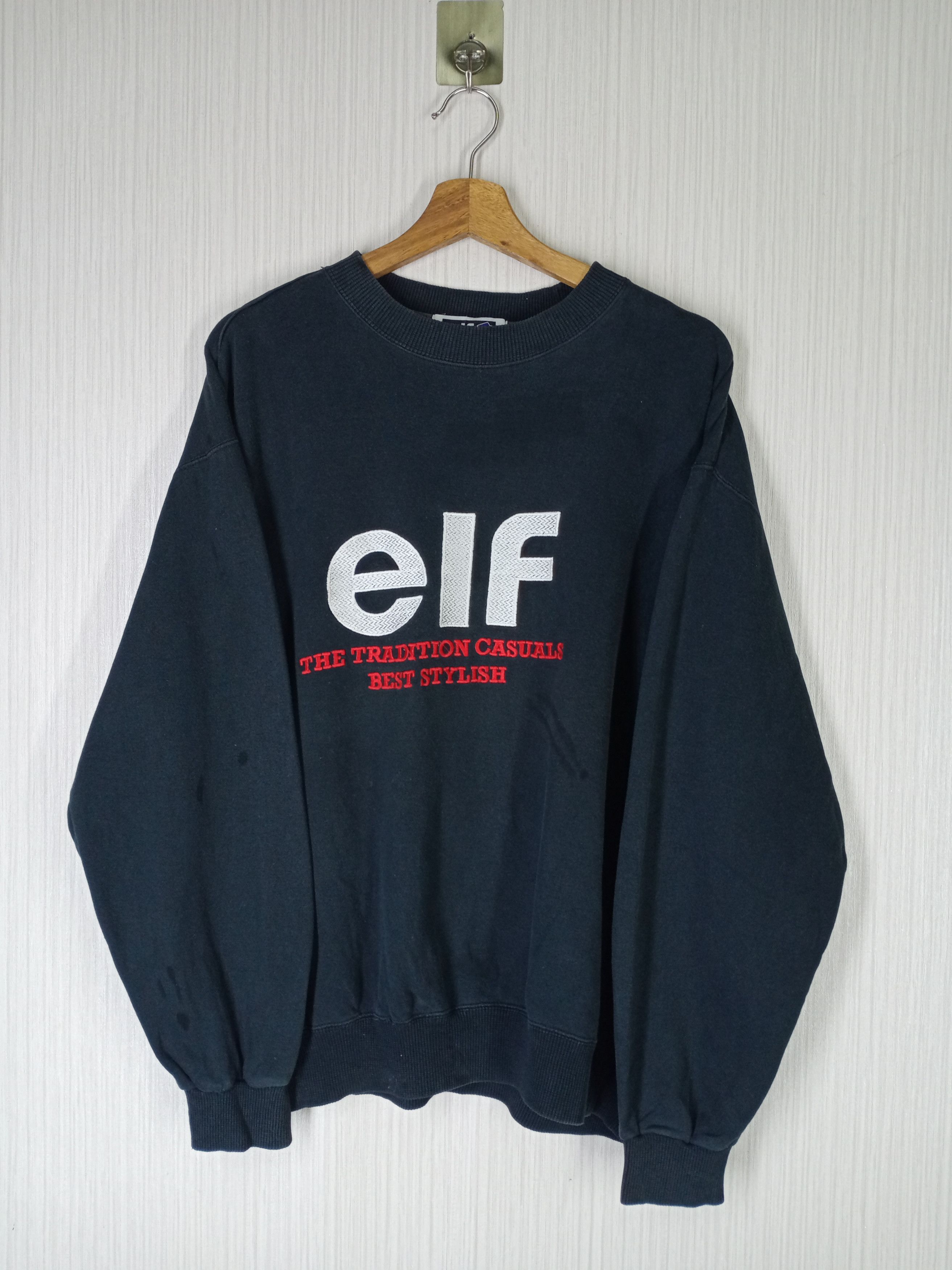 Formula 1 VINTAGE MOTORSPORT ELF EMBROIDERED BIG LOGO SWEATSHIRT Size US L / EU 52-54 / 3 - 1 Thumbnail