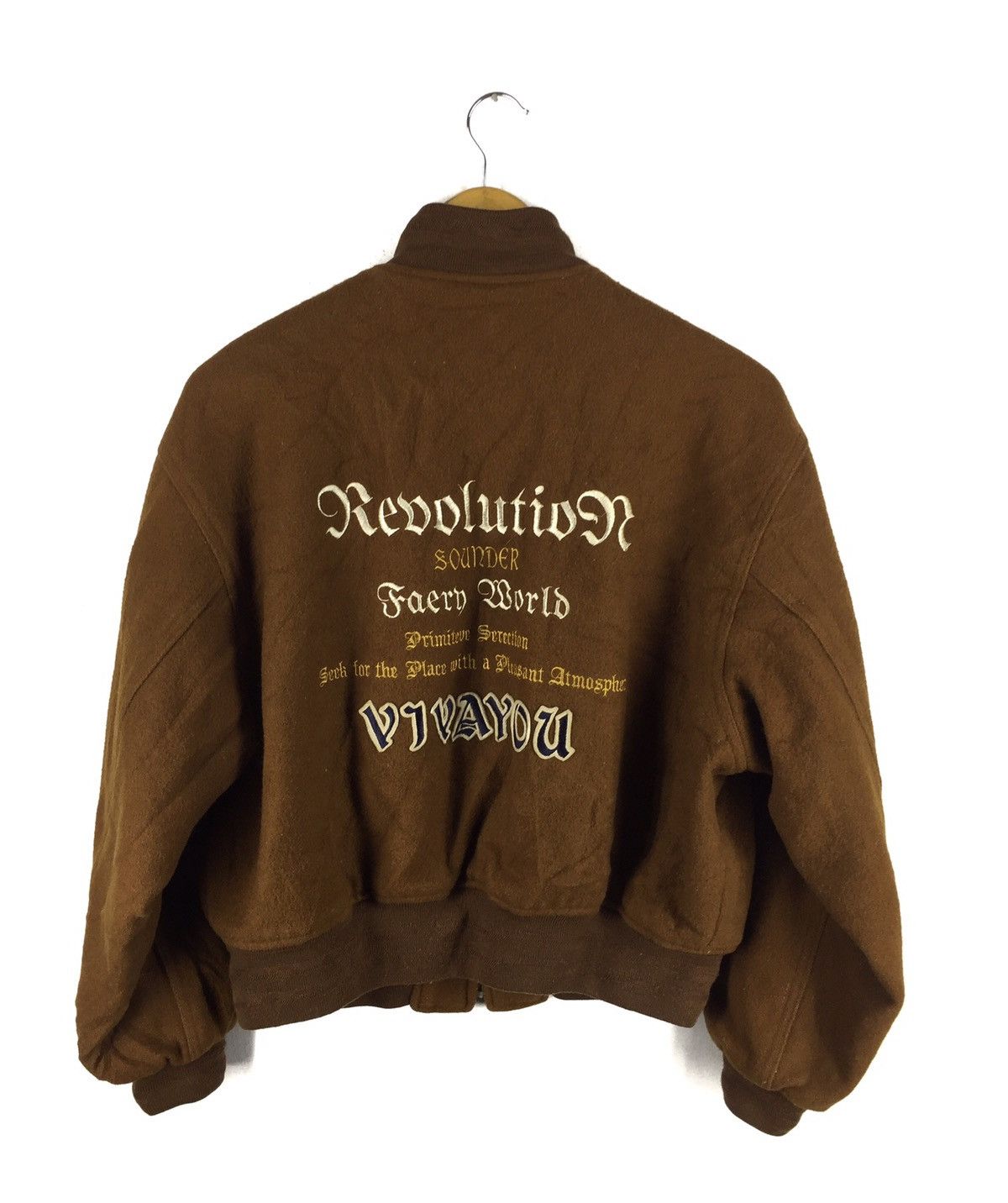 Japanese Brand Vintage Vivayou Embroidery Wool Bomber jacket Size US M / EU 48-50 / 2 - 2 Thumbnail