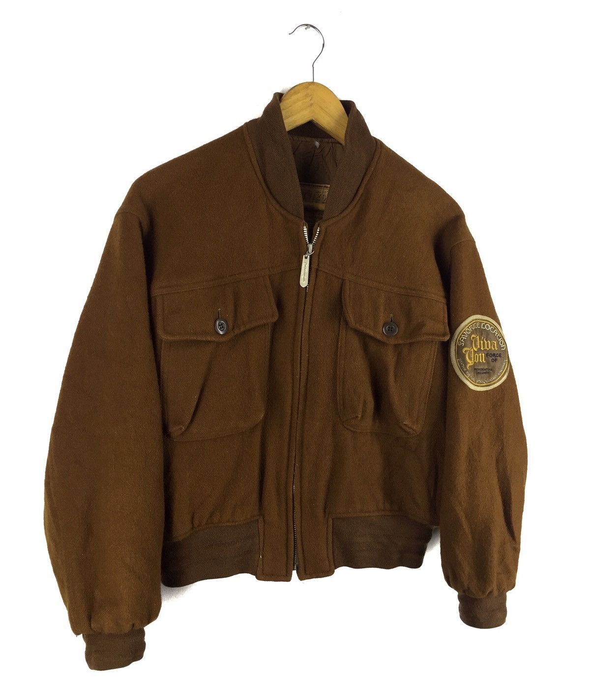 Japanese Brand Vintage Vivayou Embroidery Wool Bomber jacket Size US M / EU 48-50 / 2 - 4 Thumbnail