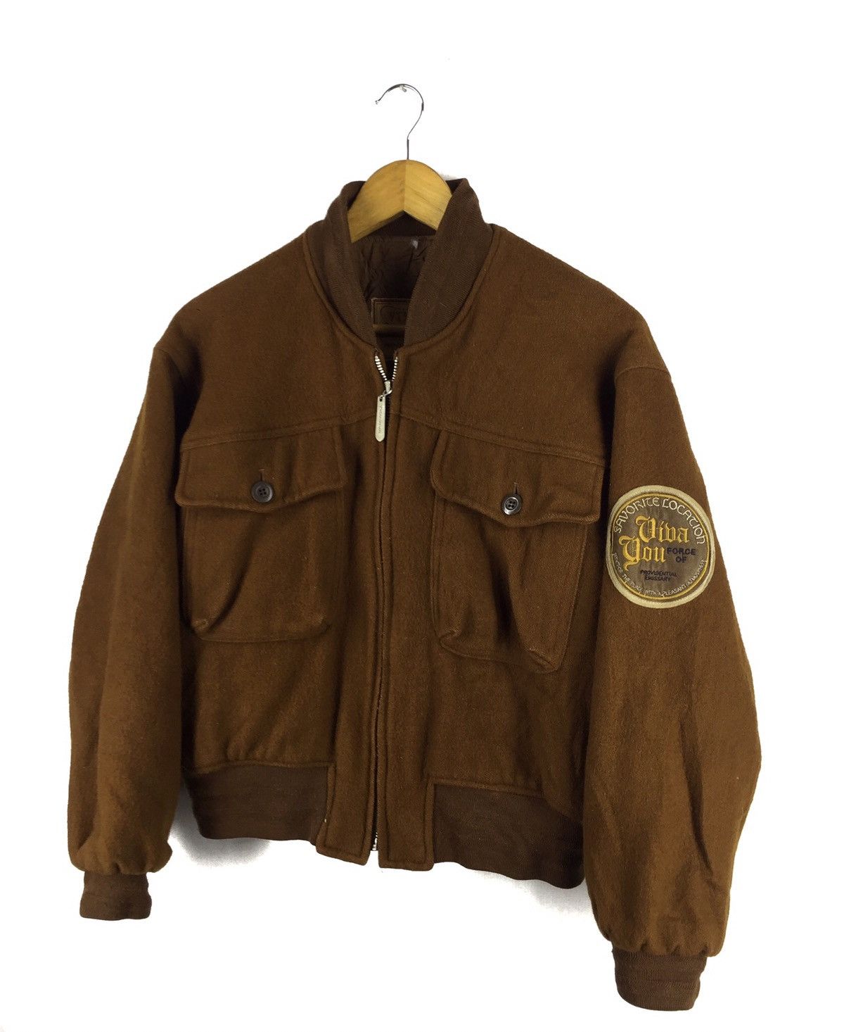 Japanese Brand Vintage Vivayou Embroidery Wool Bomber jacket Size US M / EU 48-50 / 2 - 3 Thumbnail