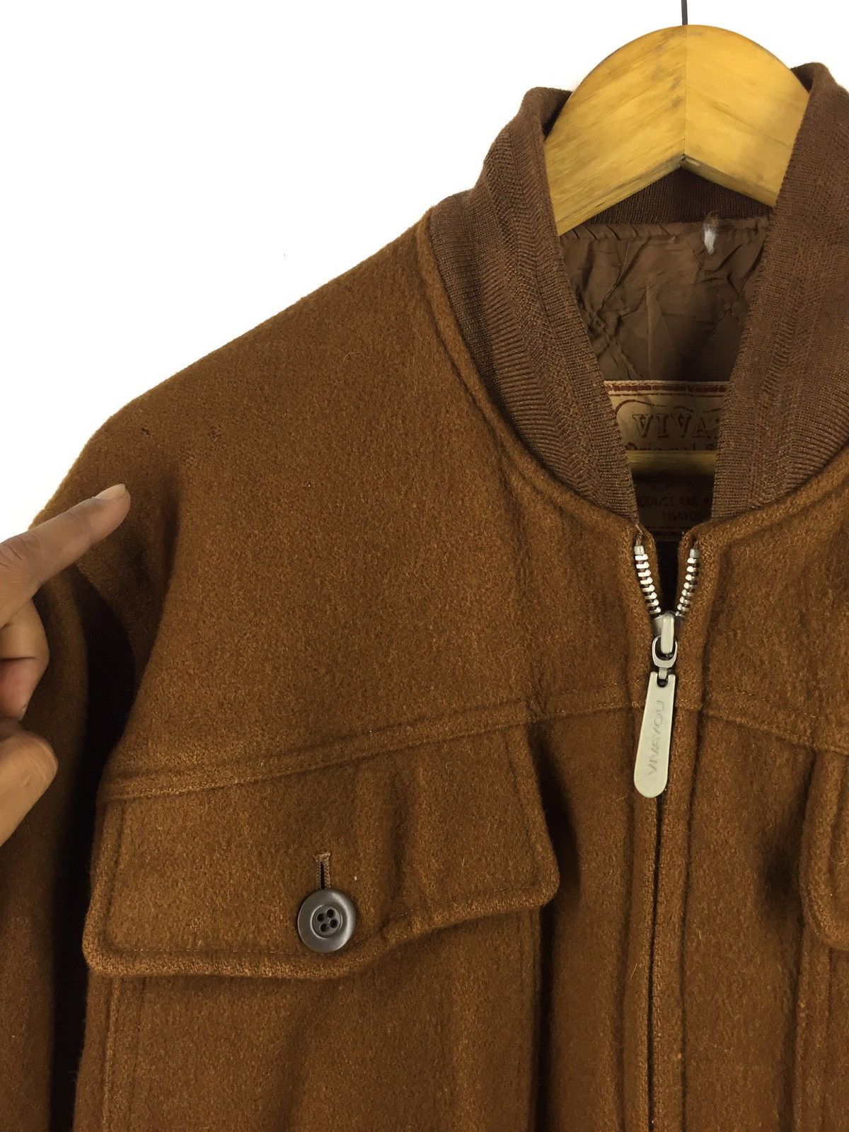 Japanese Brand Vintage Vivayou Embroidery Wool Bomber jacket Size US M / EU 48-50 / 2 - 7 Thumbnail