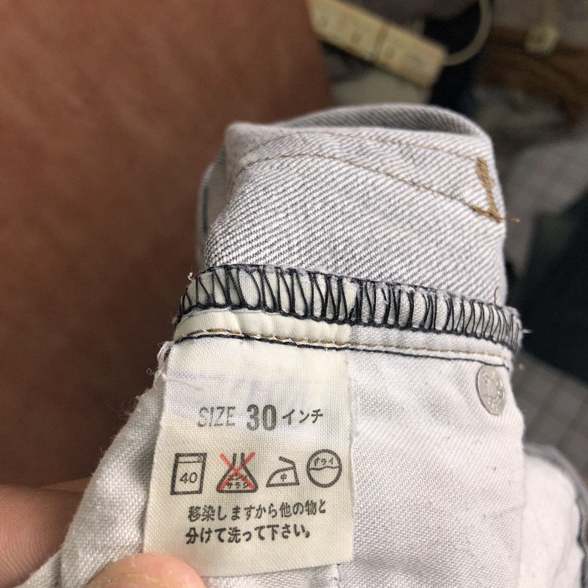 Levi's DLL Levi's Strauss Grey distressed Denim Jeans Pants #c284 Size US 29 - 13 Thumbnail