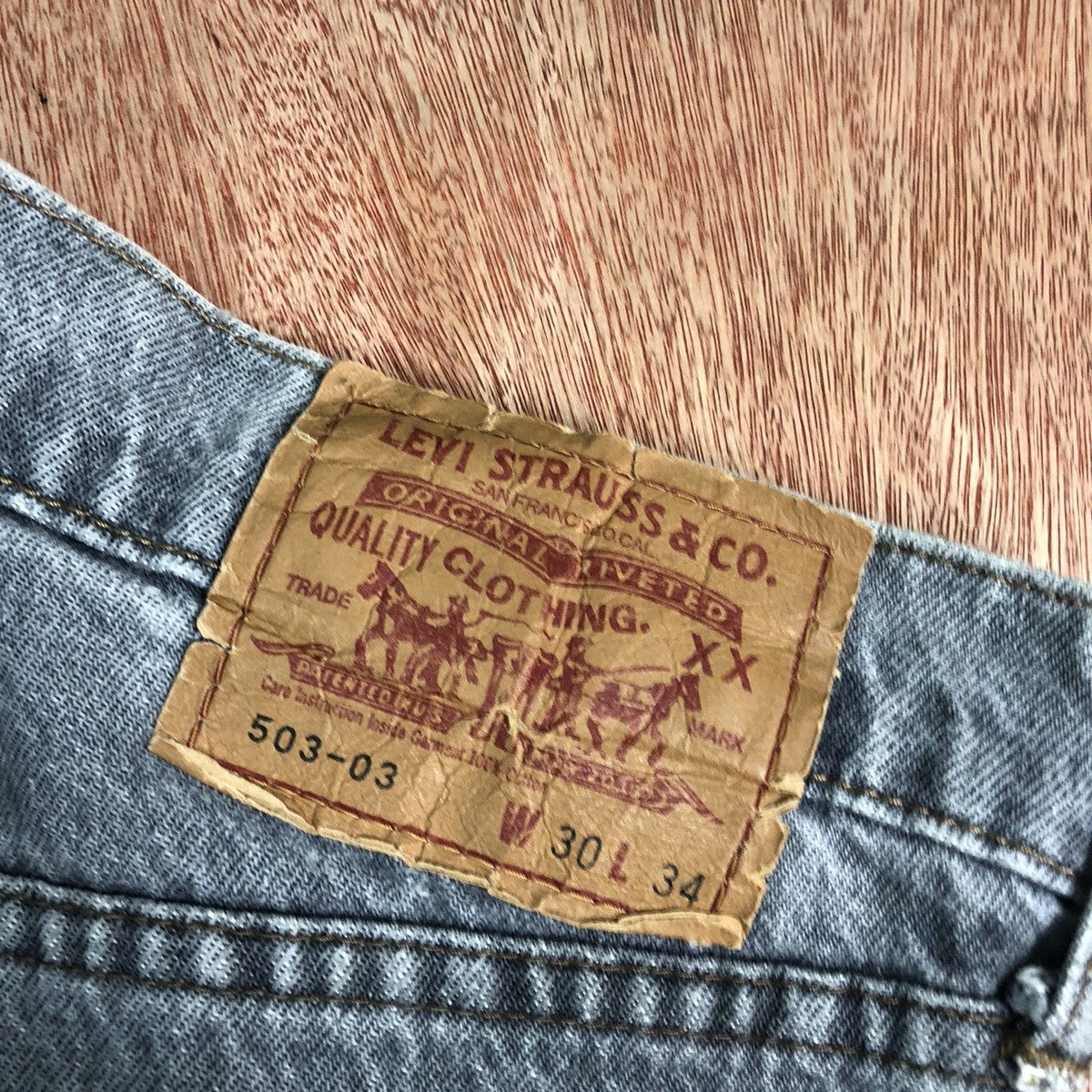 Levi's DLL Levi's Strauss Grey distressed Denim Jeans Pants #c284 Size US 29 - 12 Thumbnail