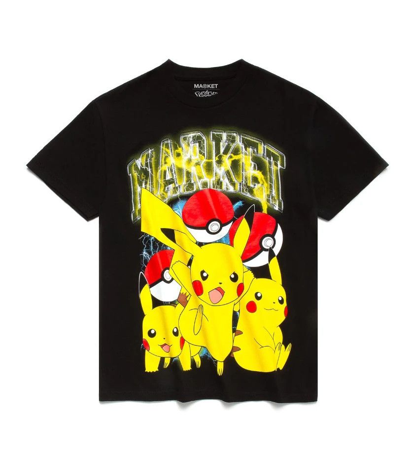 Market Pokemon Pikachu Electric Shock T-Shirt (Black) Size US M / EU 48-50 / 2 - 1 Preview