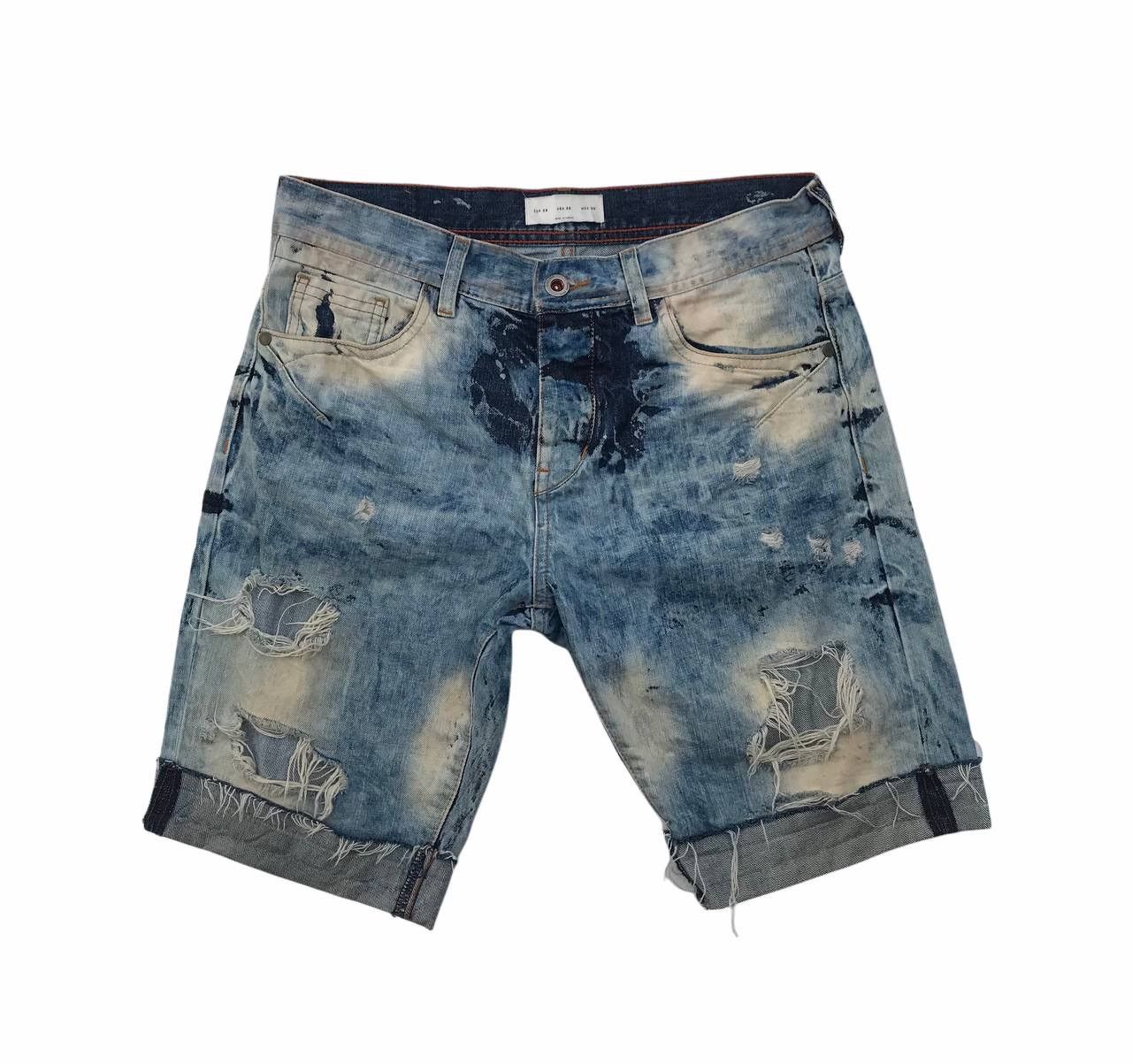 Zara shorts distressed denim