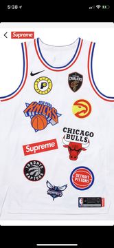 Buy Supreme x Nike x NBA Teams Authentic Jersey 'Black' - SS18KN61