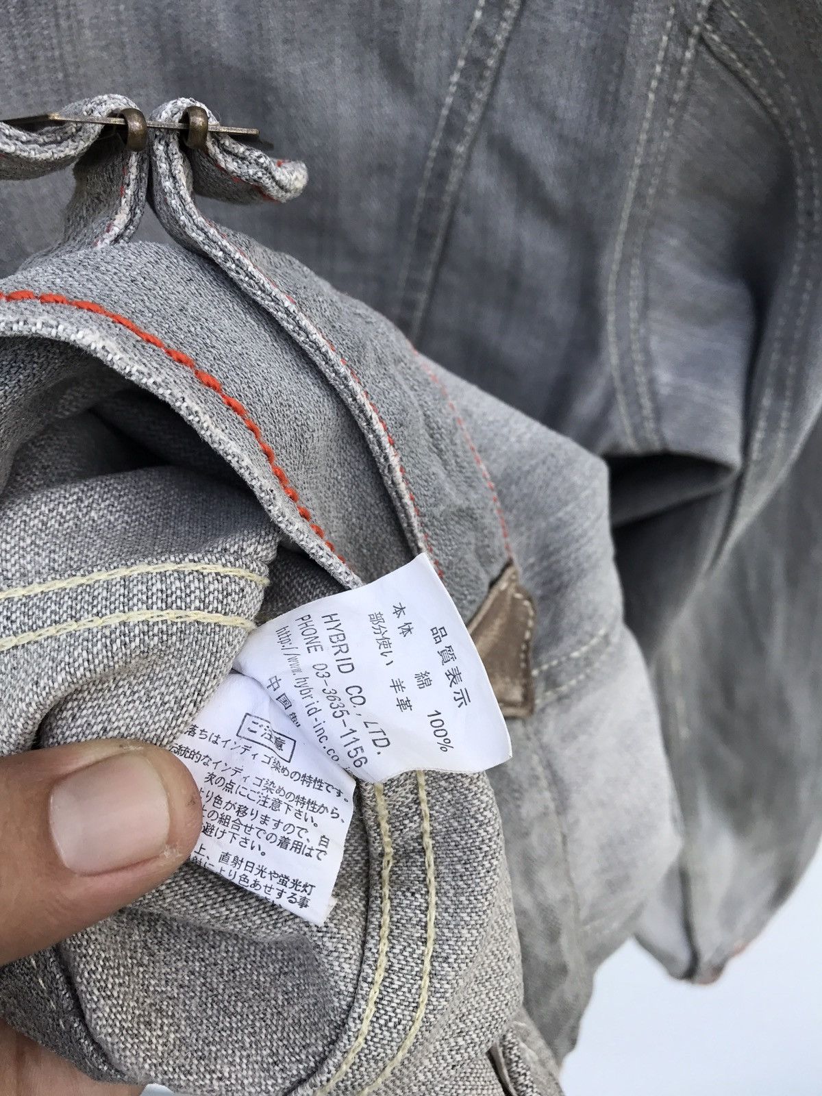 Japanese Brand Hybrid Co Distressed Denim Trucker Jacket Size US S / EU 44-46 / 1 - 7 Thumbnail