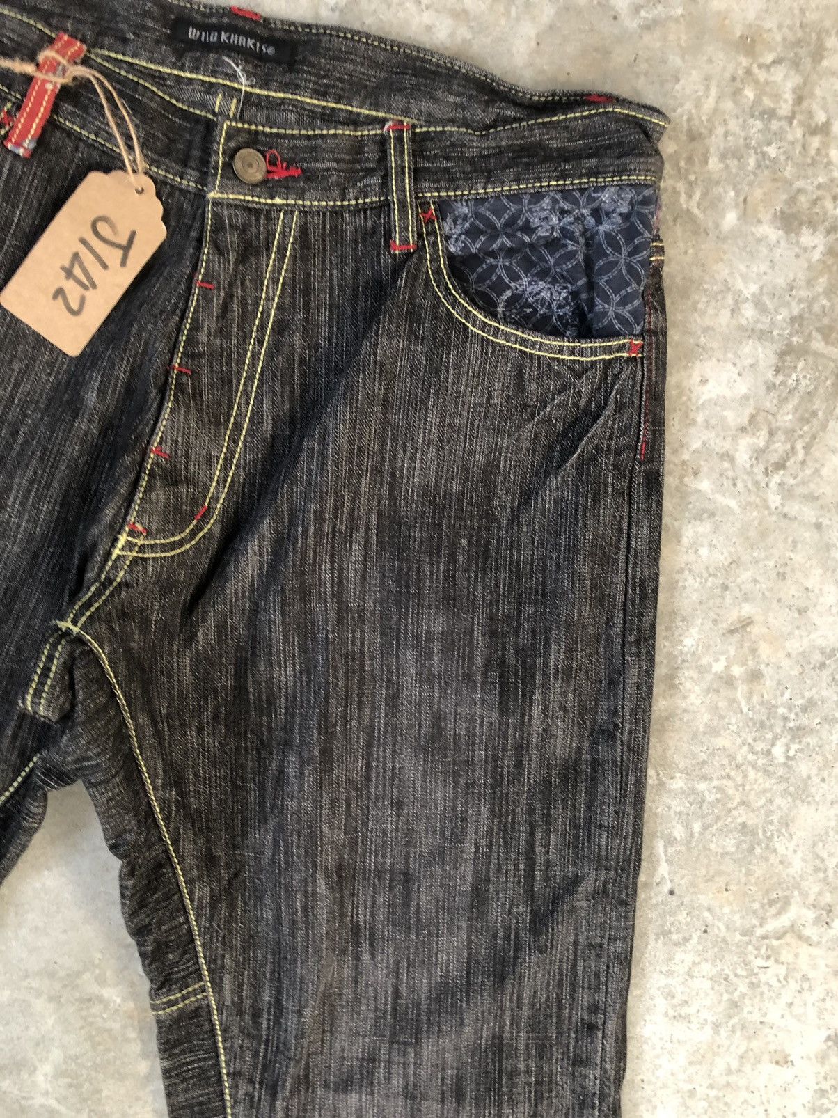 Japanese Brand Wild Khakis Striped Jeans Boro Denim Blanket Navajo style Size US 34 / EU 50 - 5 Thumbnail