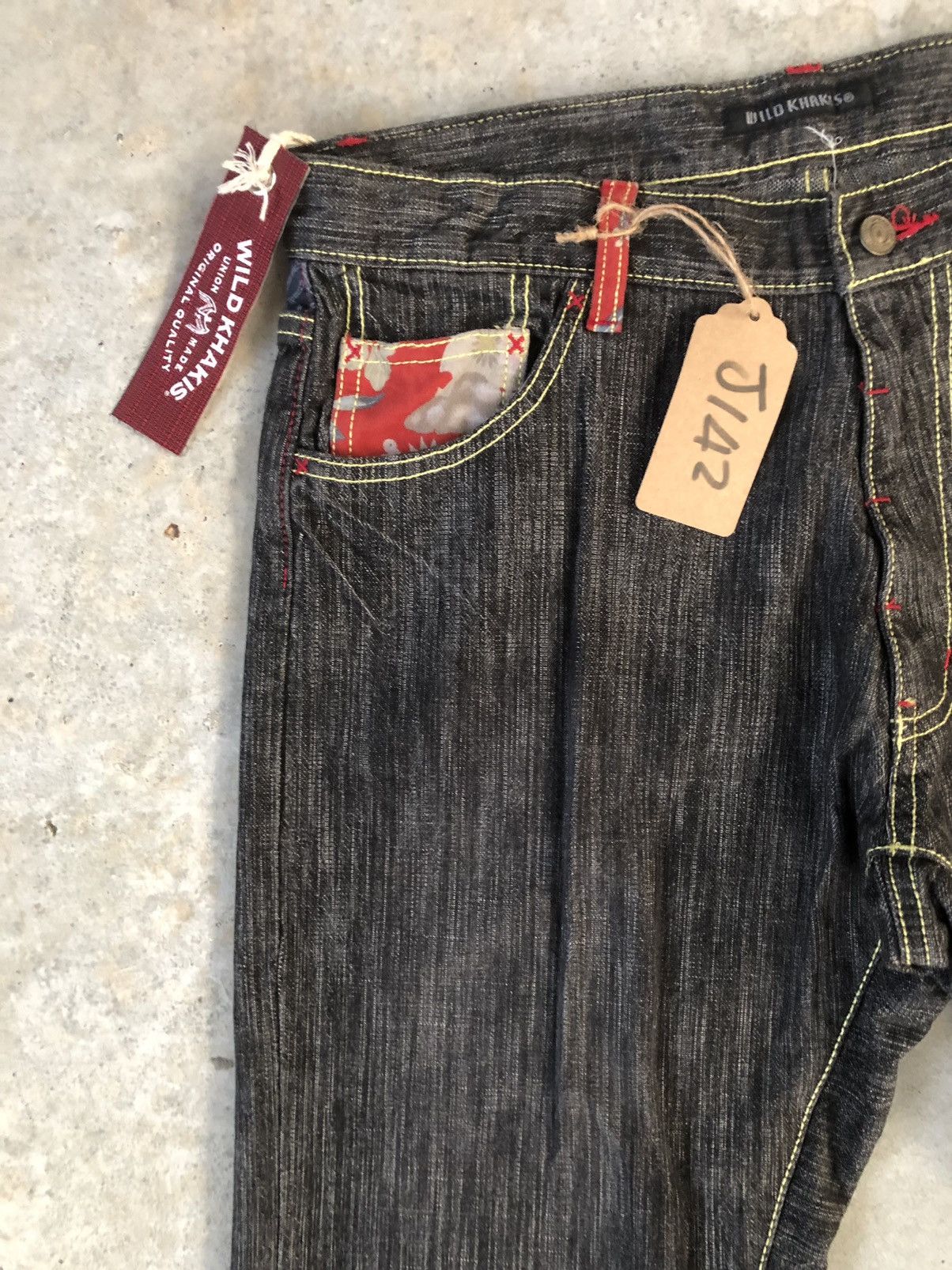 Japanese Brand Wild Khakis Striped Jeans Boro Denim Blanket Navajo style Size US 34 / EU 50 - 4 Thumbnail