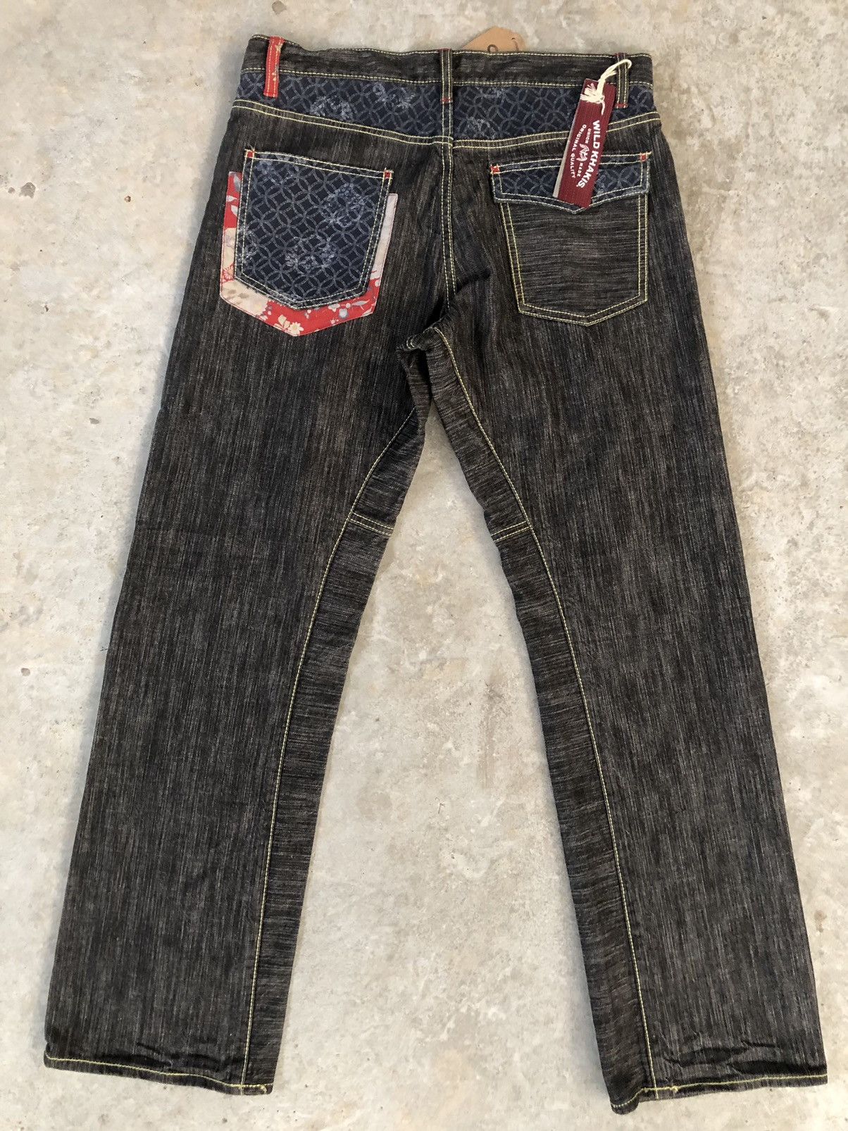 Japanese Brand Wild Khakis Striped Jeans Boro Denim Blanket Navajo style Size US 34 / EU 50 - 1 Thumbnail