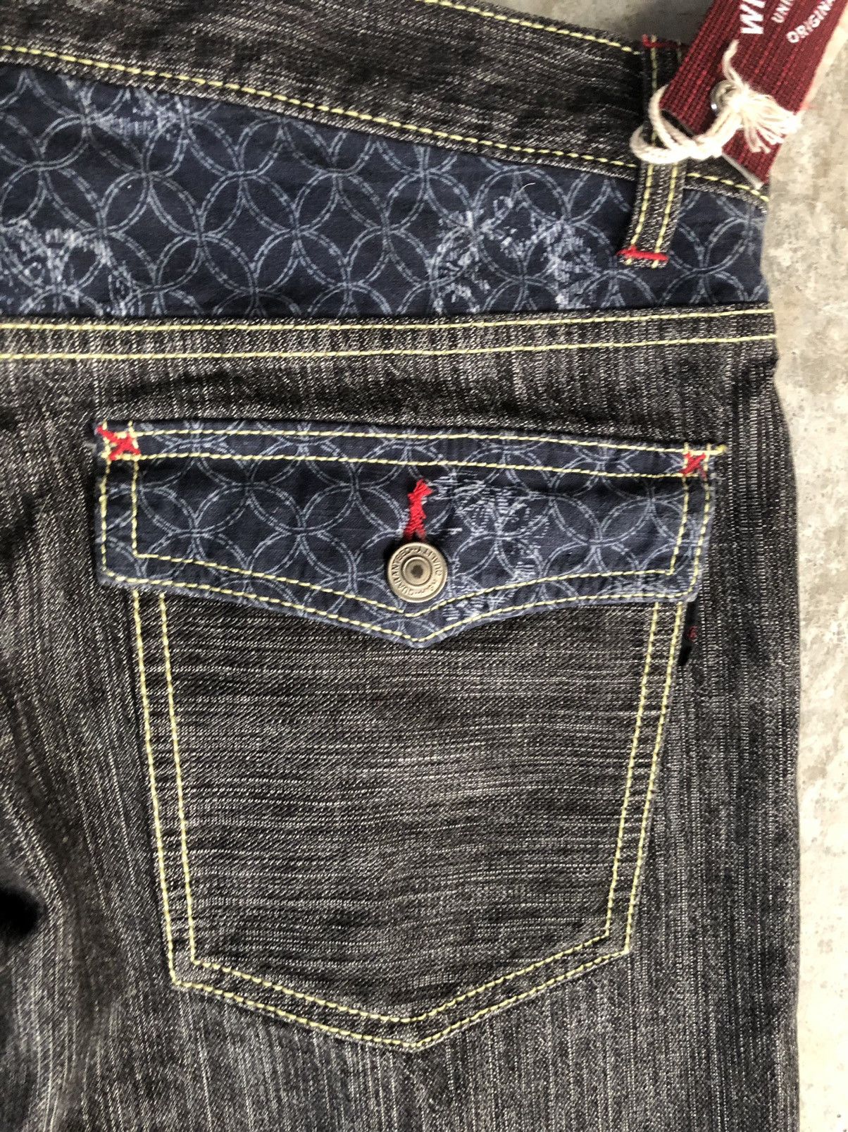 Japanese Brand Wild Khakis Striped Jeans Boro Denim Blanket Navajo style Size US 34 / EU 50 - 13 Thumbnail