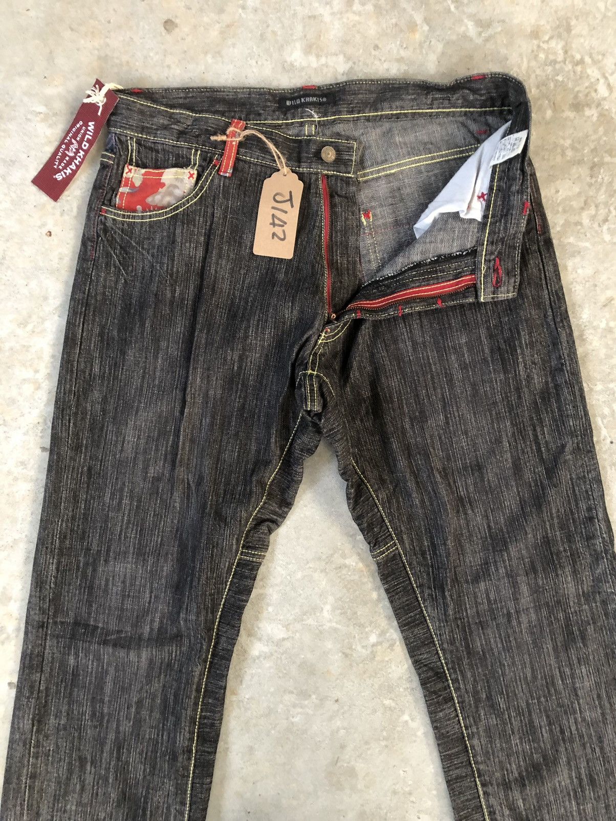 Japanese Brand Wild Khakis Striped Jeans Boro Denim Blanket Navajo style Size US 34 / EU 50 - 3 Thumbnail