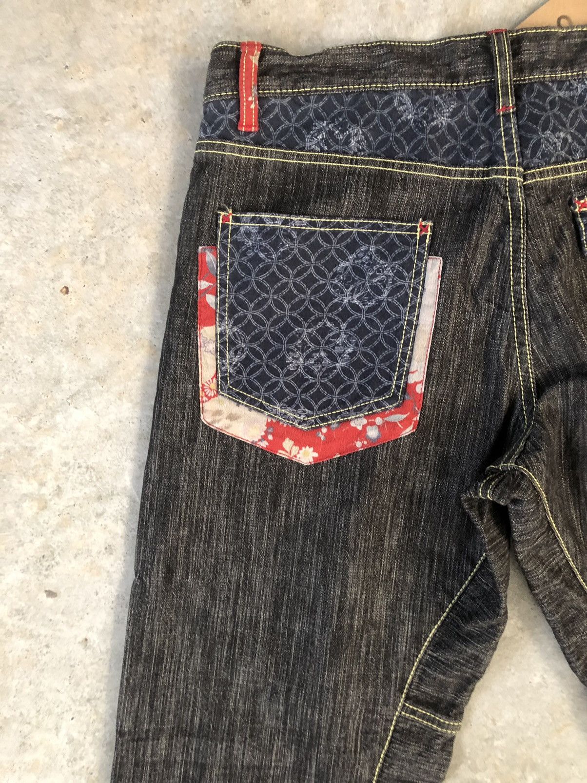 Japanese Brand Wild Khakis Striped Jeans Boro Denim Blanket Navajo style Size US 34 / EU 50 - 8 Thumbnail