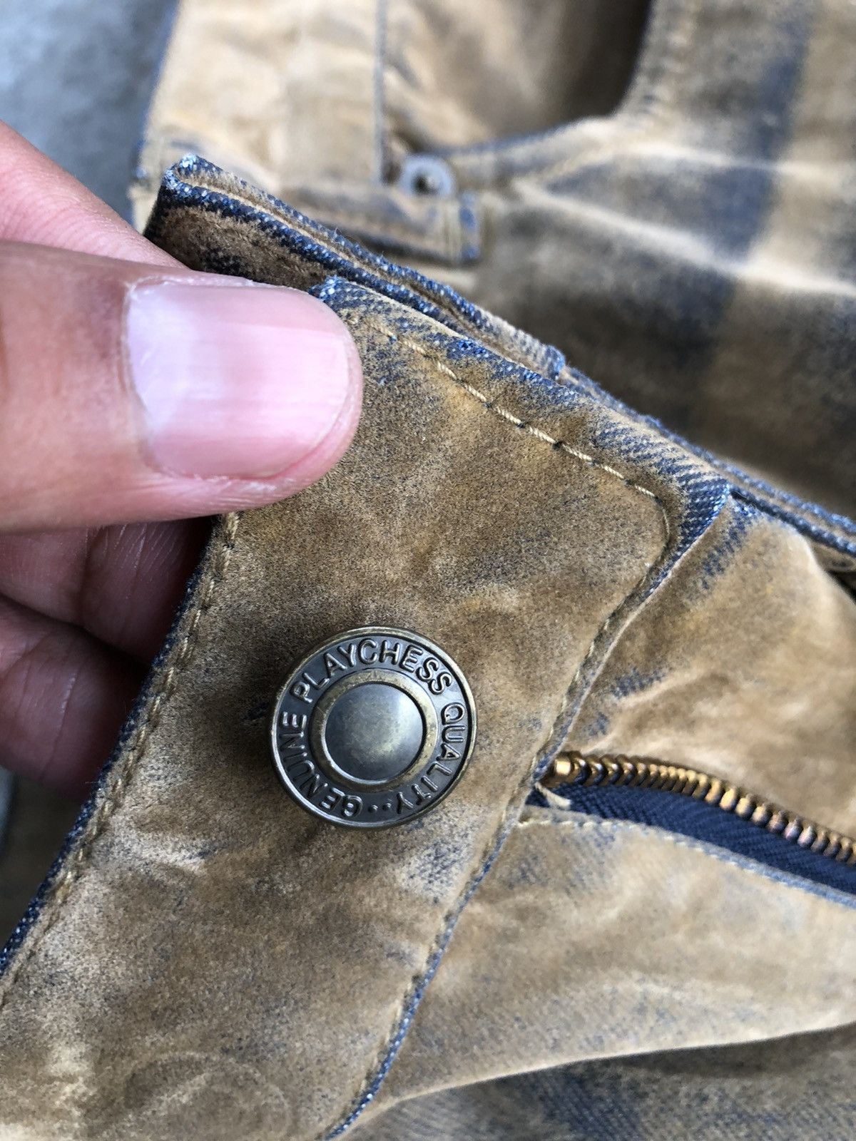 If Six Was Nine Japanese Playchess Fared Jeans Distressed Jeans Size US 32 / EU 48 - 14 Thumbnail