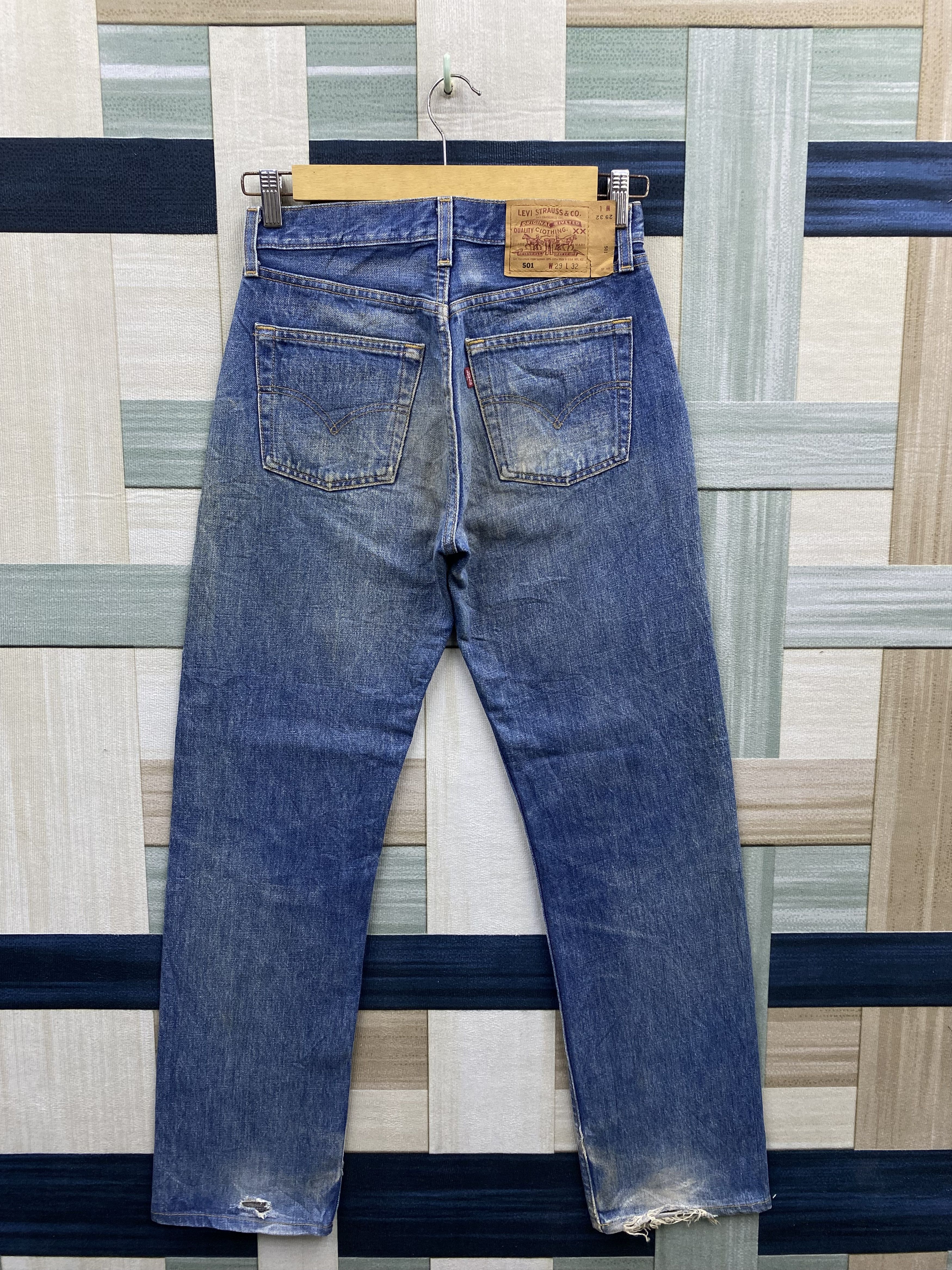 Levi's Vintage Levi's 501 Distress Denim Jean Pant Size US 28 / EU 44 - 2 Thumbnail