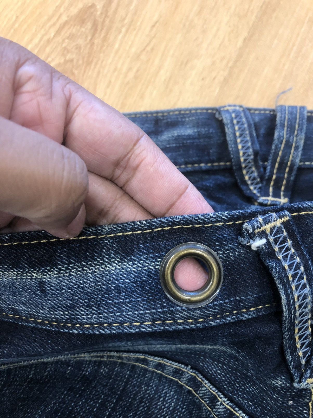 PPFM PPFM Double Waist Distressed Denim J-Cut Punk Style Size US 31 - 17 Thumbnail