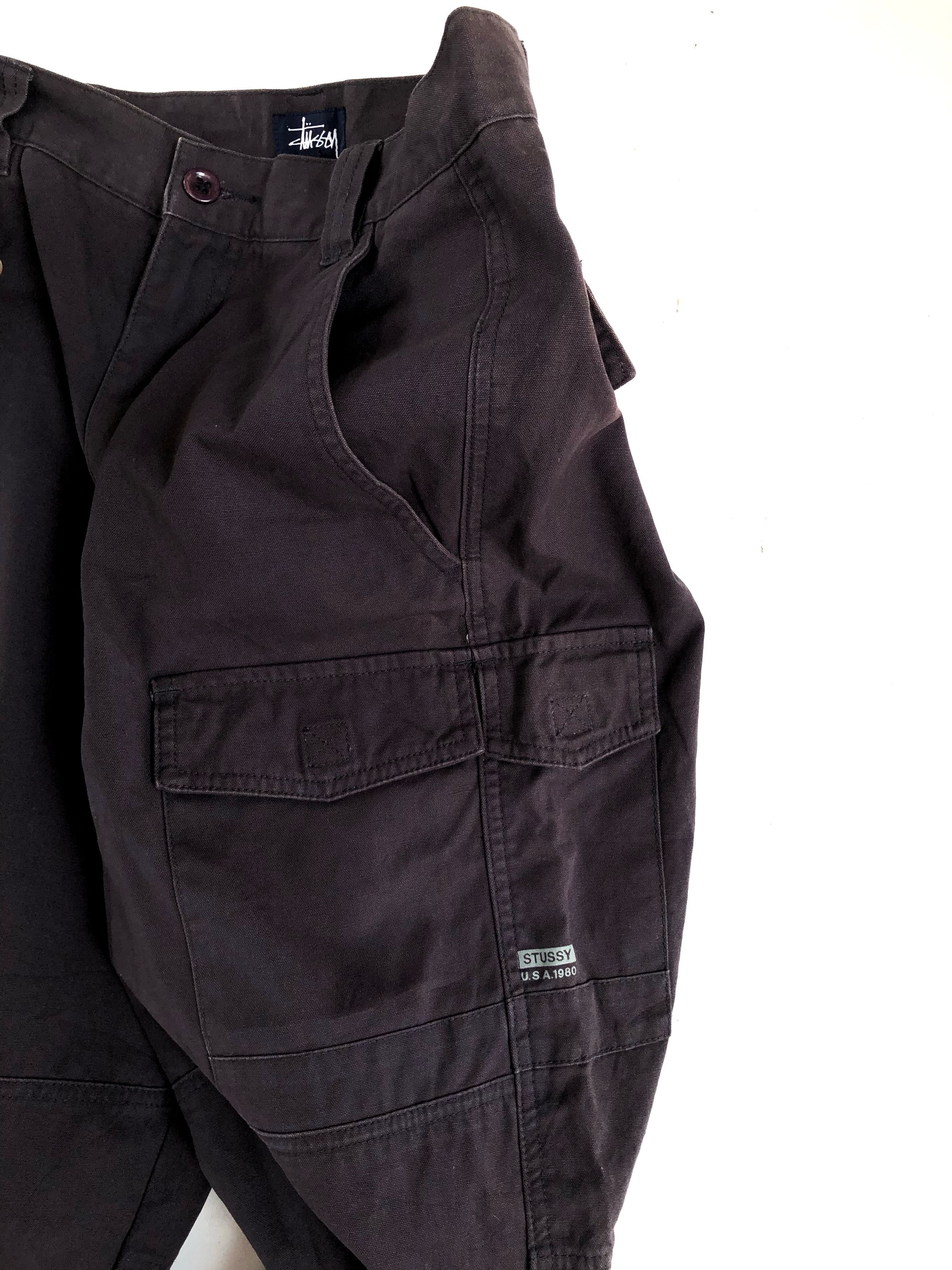 Stussy RARE🔥VINTAGE STUSSY TACTICAL CARGO PANTS SUNFADED Size US 30 / EU 46 - 6 Thumbnail