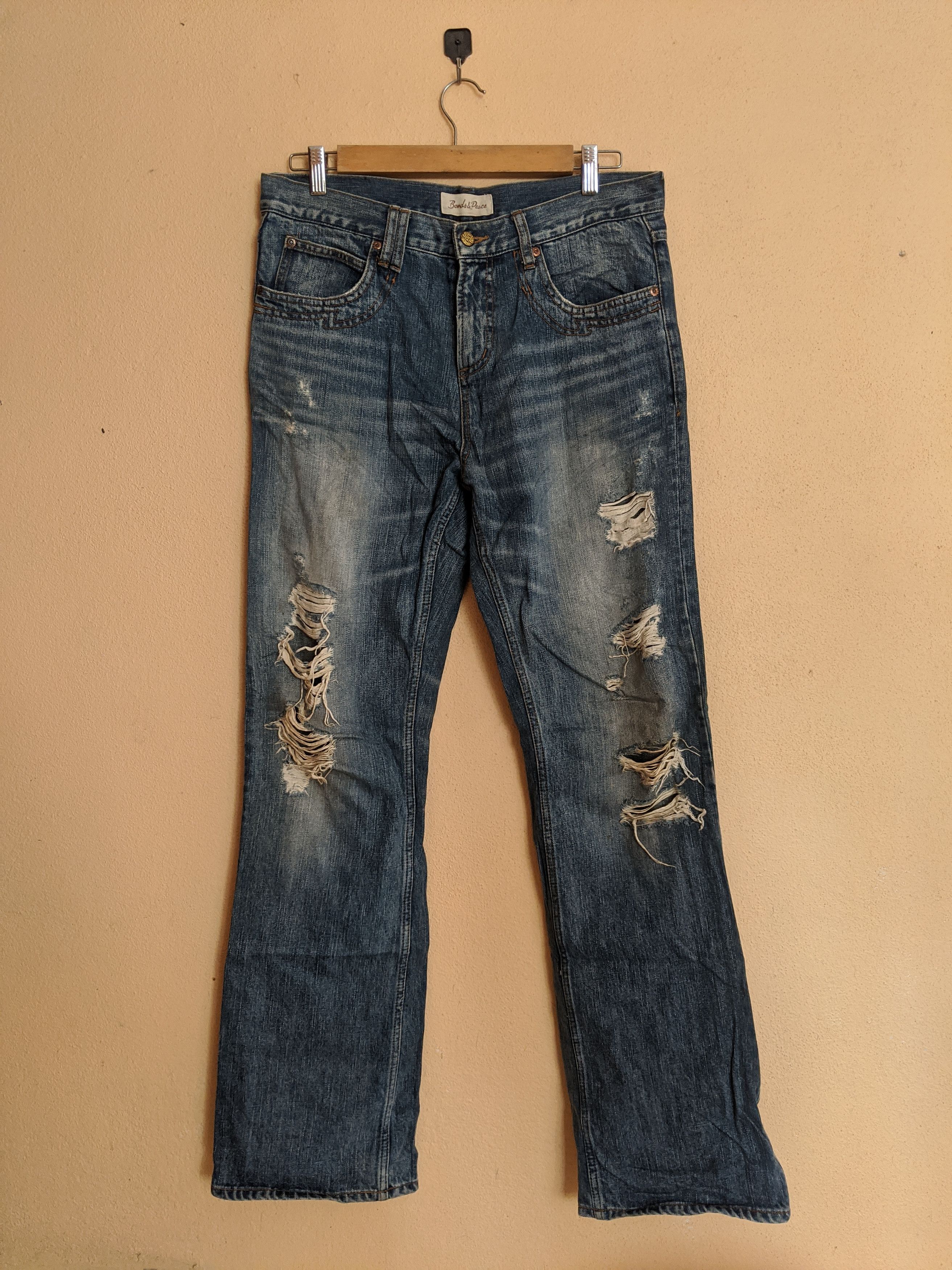 14th Addiction Japan style If Six Was Nine pants distressed denim Size US 34 / EU 50 - 1 Thumbnail