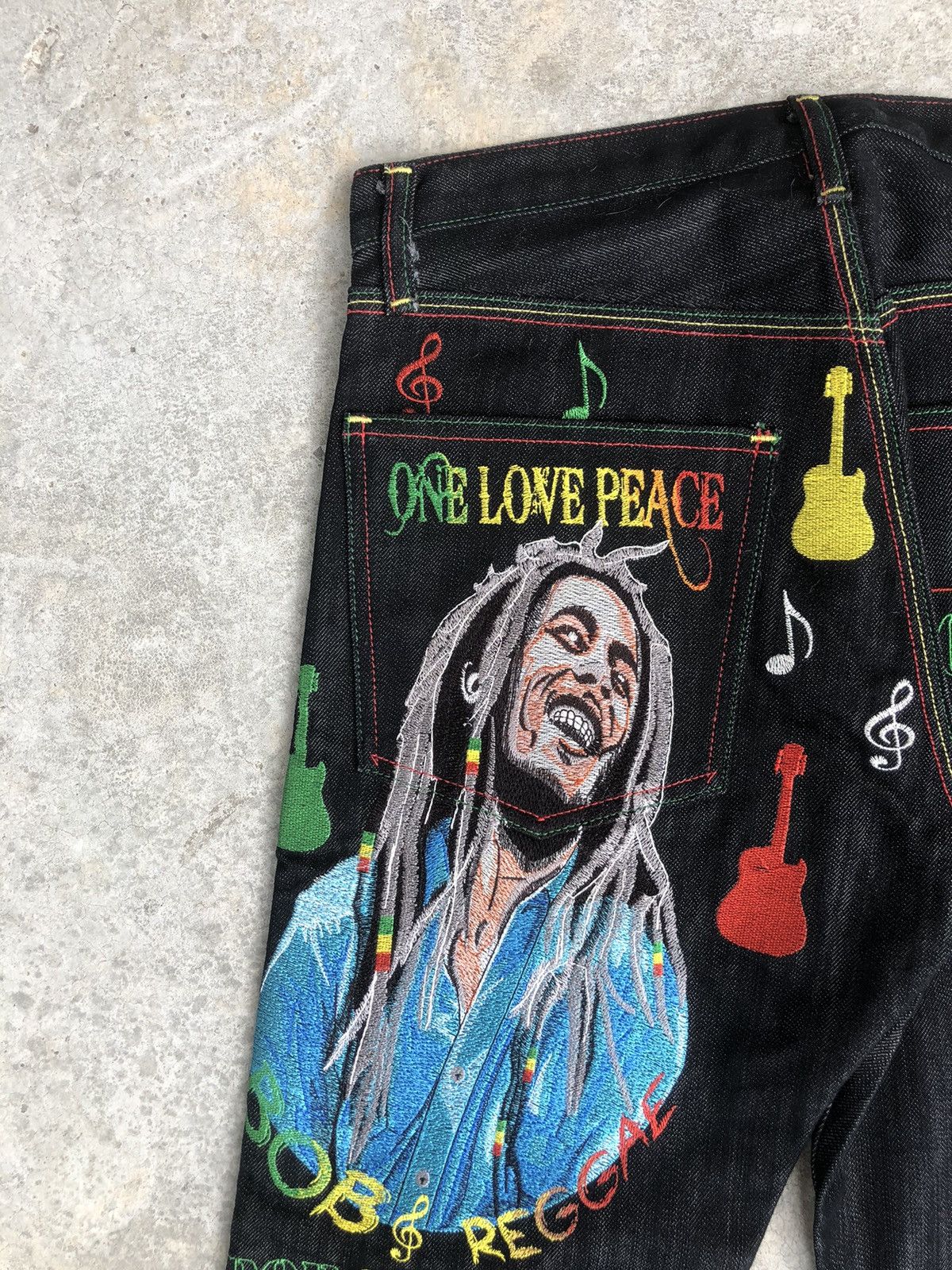 Japanese Brand Japanese Bob Marley Embroidered Jeans Size US 30 / EU 46 - 9 Thumbnail