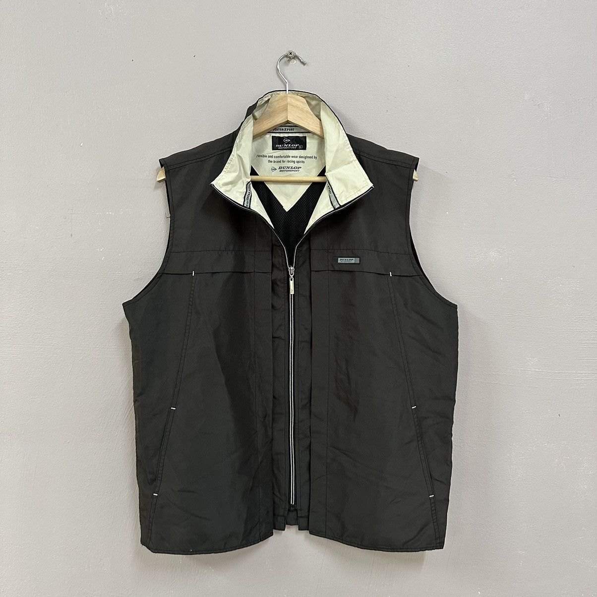 Vintage Dunlop Motorsport Sleeveless Sweater Coat