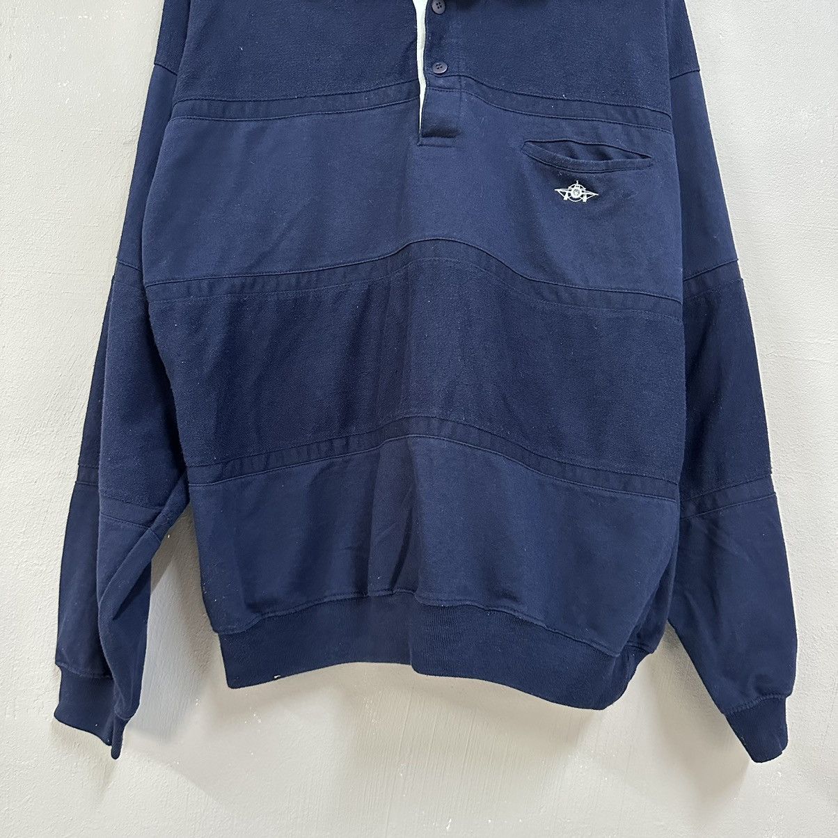 Japanese Brand Vintage Green Line Shirt Long Sleeve With Collar Size US L / EU 52-54 / 3 - 3 Thumbnail