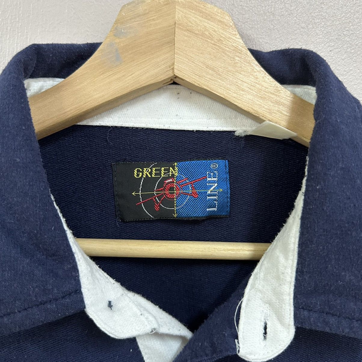 Japanese Brand Vintage Green Line Shirt Long Sleeve With Collar Size US L / EU 52-54 / 3 - 4 Thumbnail