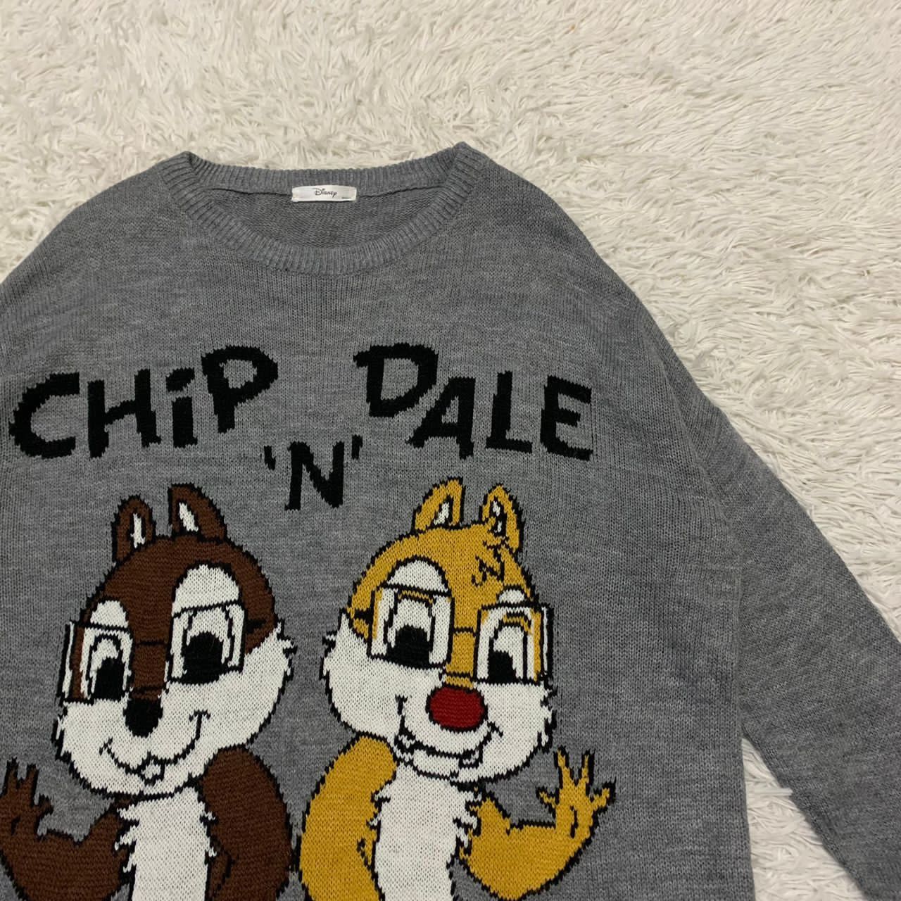 Anime Disney Chip N Dale Big Printed Knit Pullover Size M / US 6-8 / IT 42-44 - 3 Thumbnail