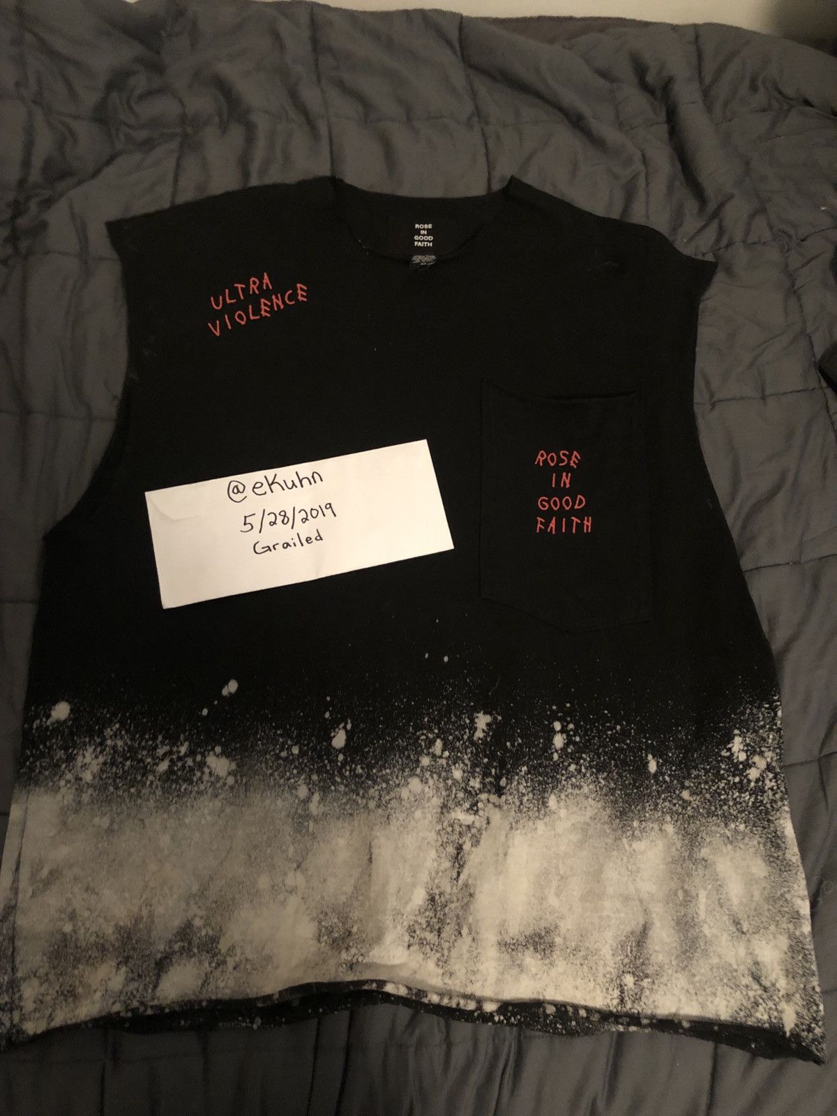 ROSE IN GOOD FAITH Rose in Good Faith Sleeveless Ultra Violence Shirt Size US M / EU 48-50 / 2 - 2 Thumbnail