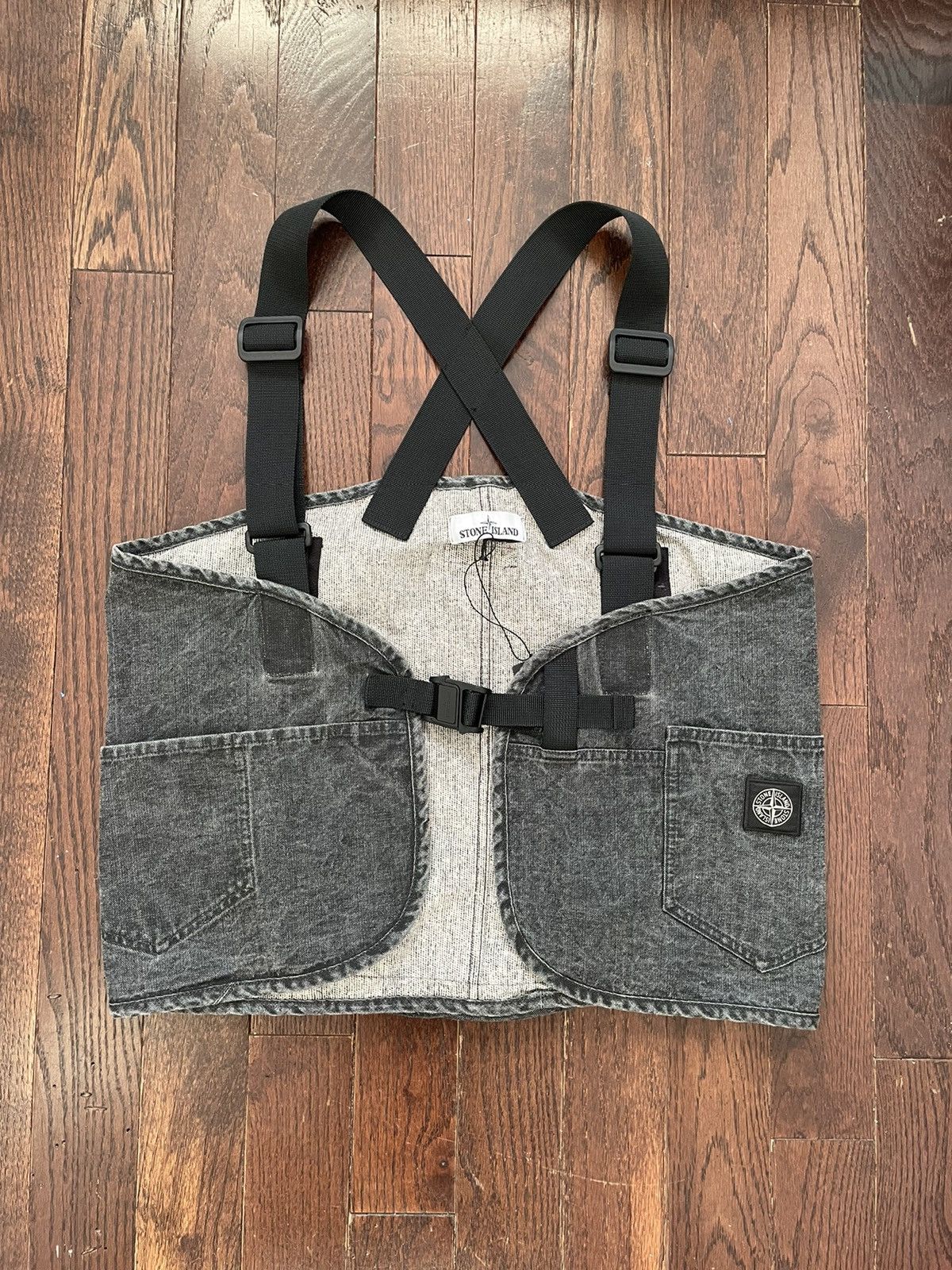 Stone Island Stone Island Denim Cargo Vest Black Archive Sample Size ONE SIZE - 1 Thumbnail