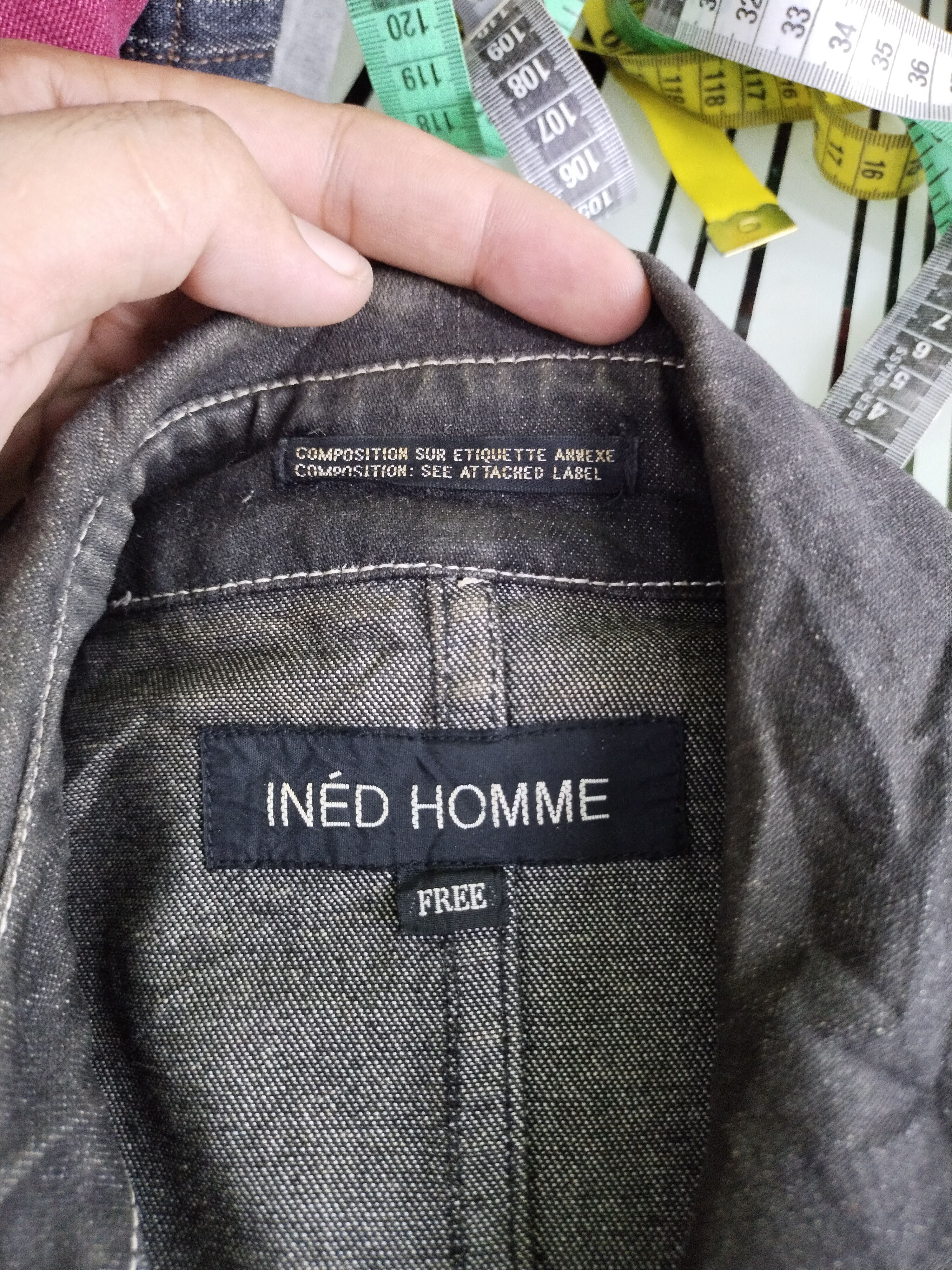 Yohji Yamamoto 🔥 INED HOMME HICKORY CHORE BUTTON JACKET Size US M / EU 48-50 / 2 - 9 Thumbnail