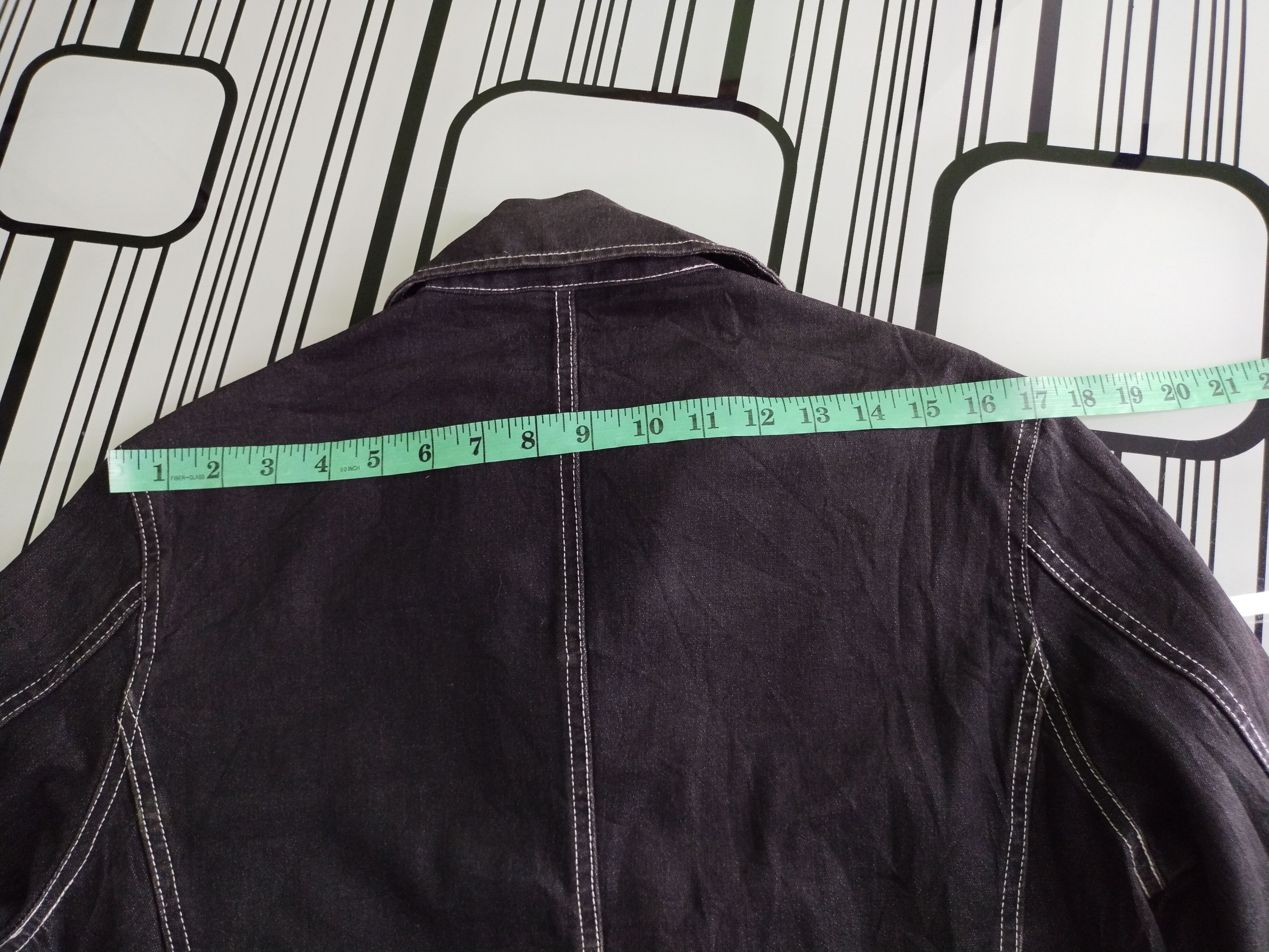 Yohji Yamamoto 🔥 INED HOMME HICKORY CHORE BUTTON JACKET Size US M / EU 48-50 / 2 - 13 Thumbnail
