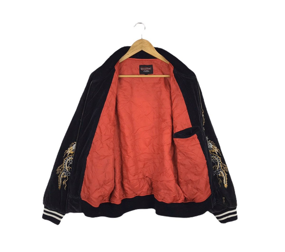 Vintage Vintage Japanese TraditionalSukajan DragonRyu Velvet Jacket Size US L / EU 52-54 / 3 - 8 Thumbnail