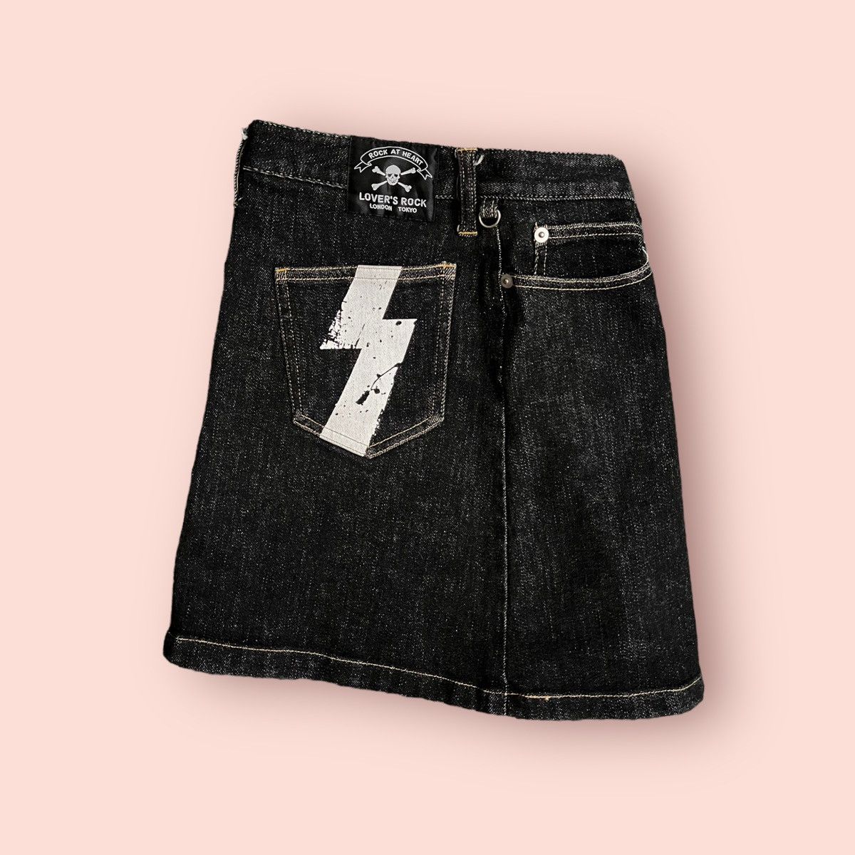 Hysteric Glamour × Japanese Brand × Seditionaries VINTAGE SUPERLOVERS LOVERS ROCK JAPAN DENIM MINI SKIRTS Size 27" / US 4 / IT 40 - 11 Thumbnail