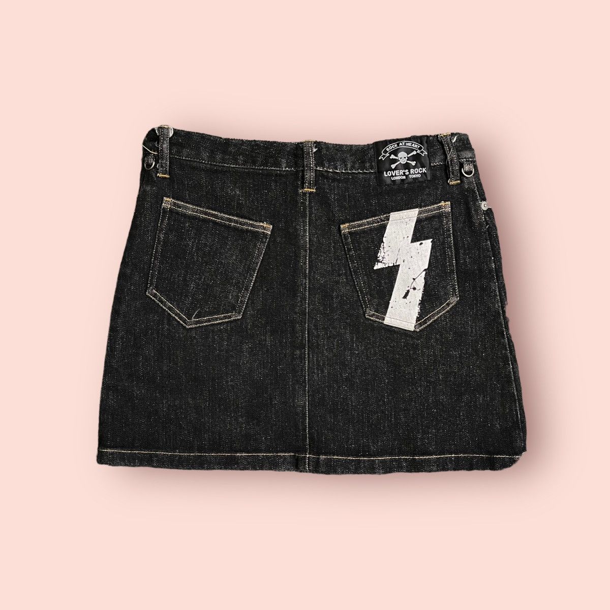Hysteric Glamour × Japanese Brand × Seditionaries VINTAGE SUPERLOVERS LOVERS ROCK JAPAN DENIM MINI SKIRTS Size 27" / US 4 / IT 40 - 1 Thumbnail
