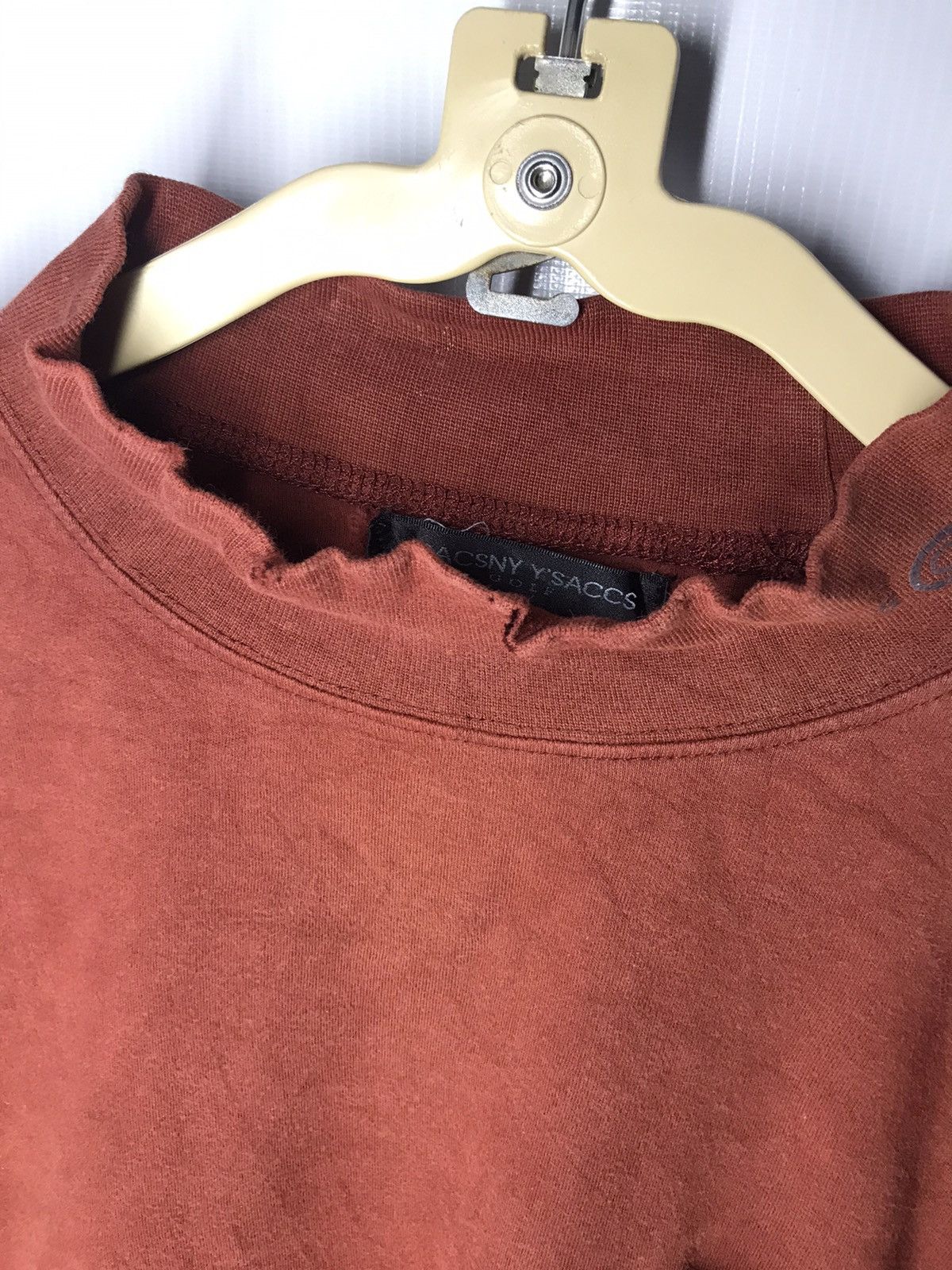 Distressed Sacsny y’saccs golf Long sleeve turtleneck shirt