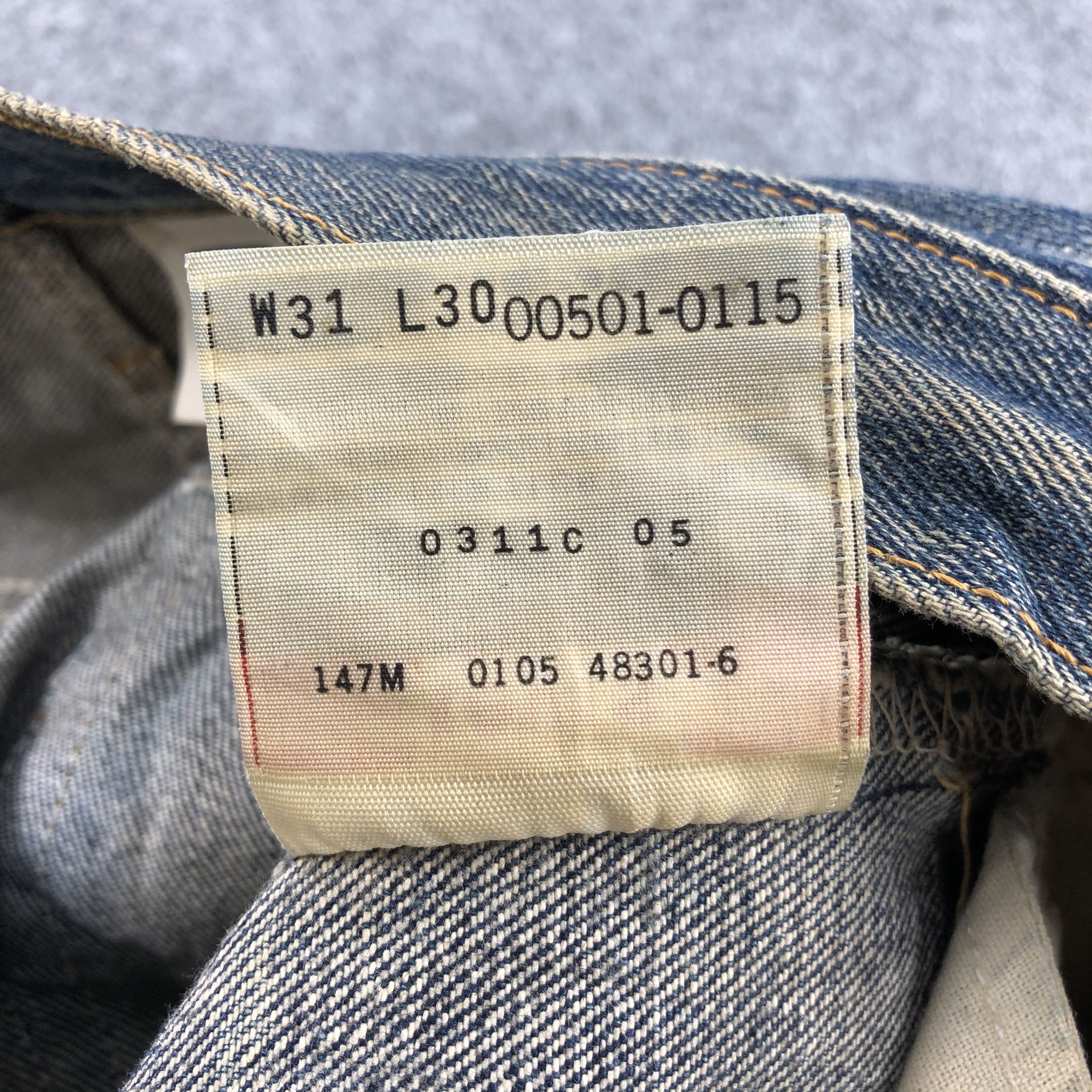 Levi's Vintage 90s Rusty Whisker Levis 501 Jeans-JM910 Size US 32 / EU 48 - 13 Thumbnail