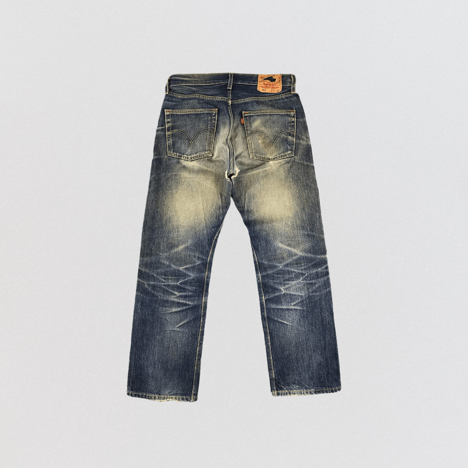 Levi's Vintage 90s Rusty Whisker Levis 501 Jeans-JM910 Size US 32 / EU 48 - 2 Thumbnail