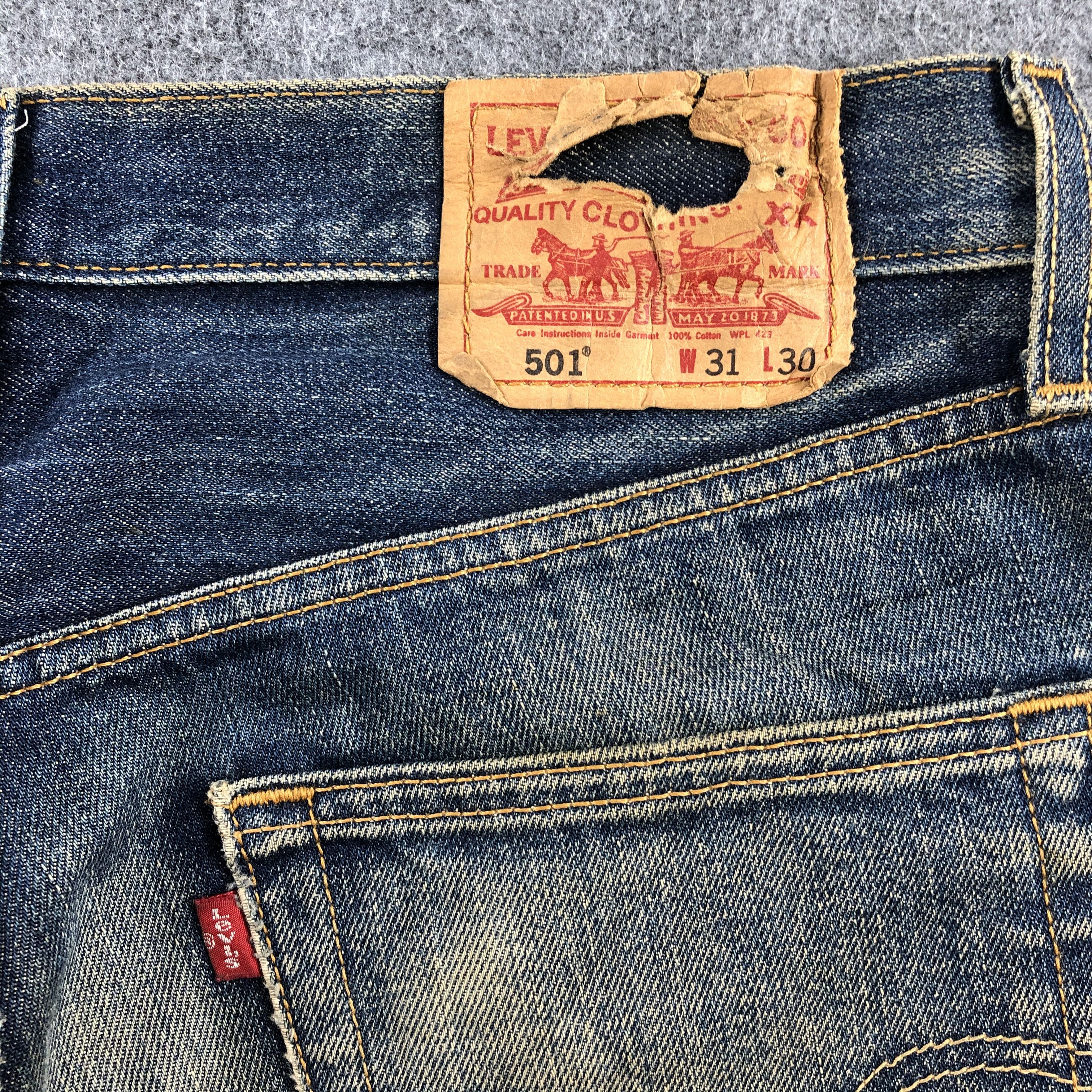 Levi's Vintage 90s Rusty Whisker Levis 501 Jeans-JM910 Size US 32 / EU 48 - 7 Thumbnail